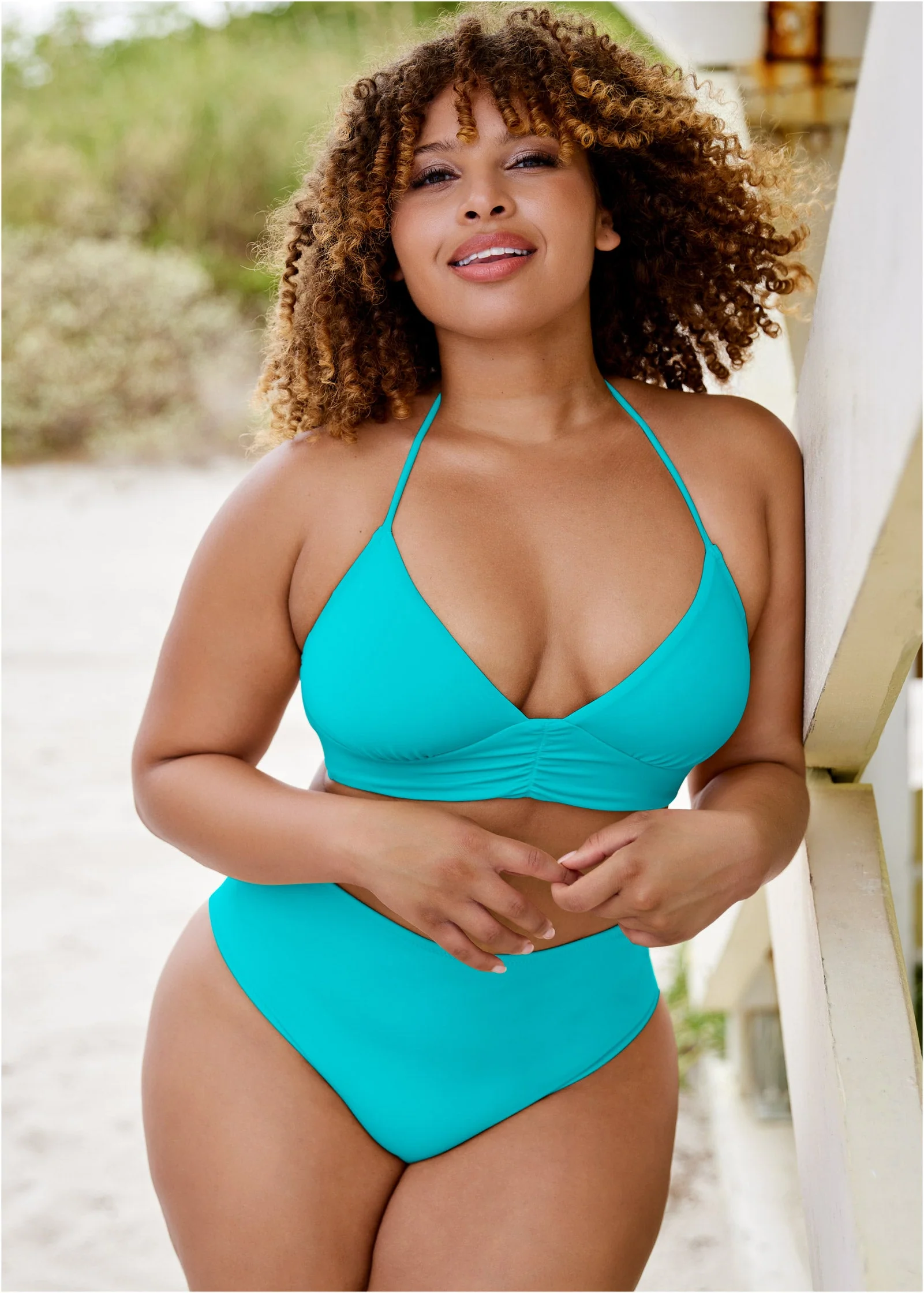 Ruffle Mid-Rise Bottom - Aqua Reef - Image 4