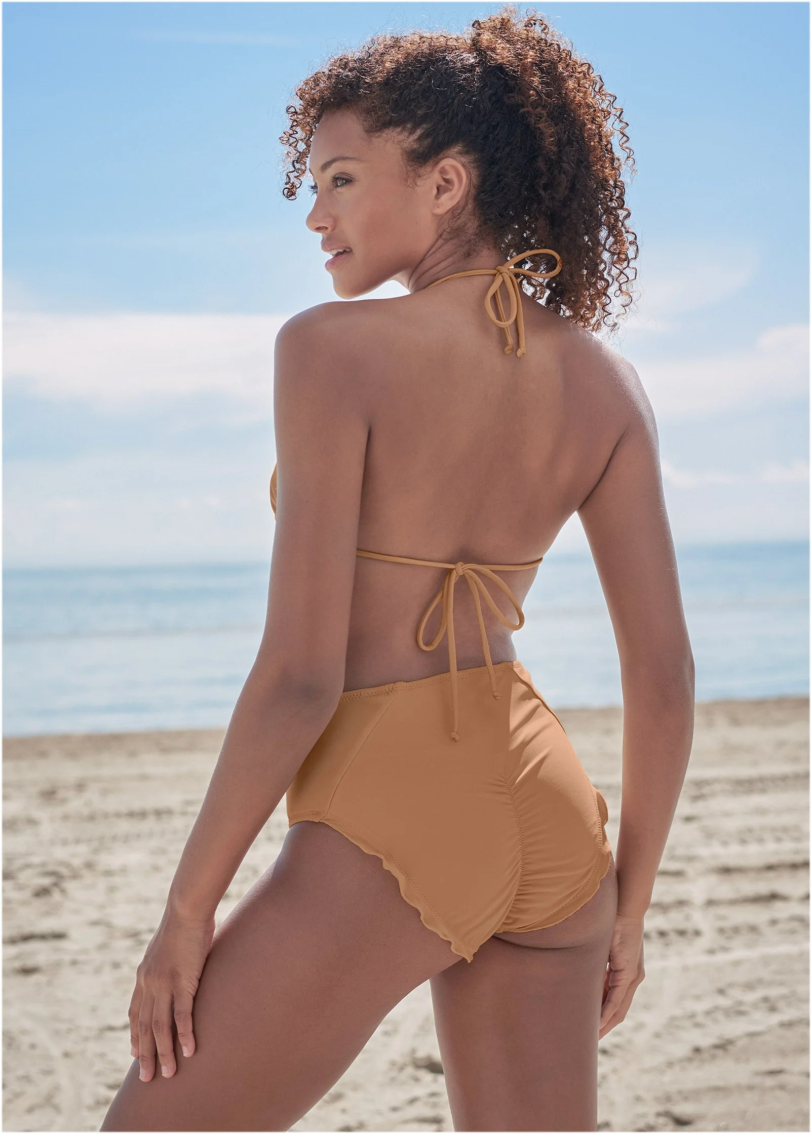 Ruffle Mid-Rise Bottom - Macchiato - Image 2