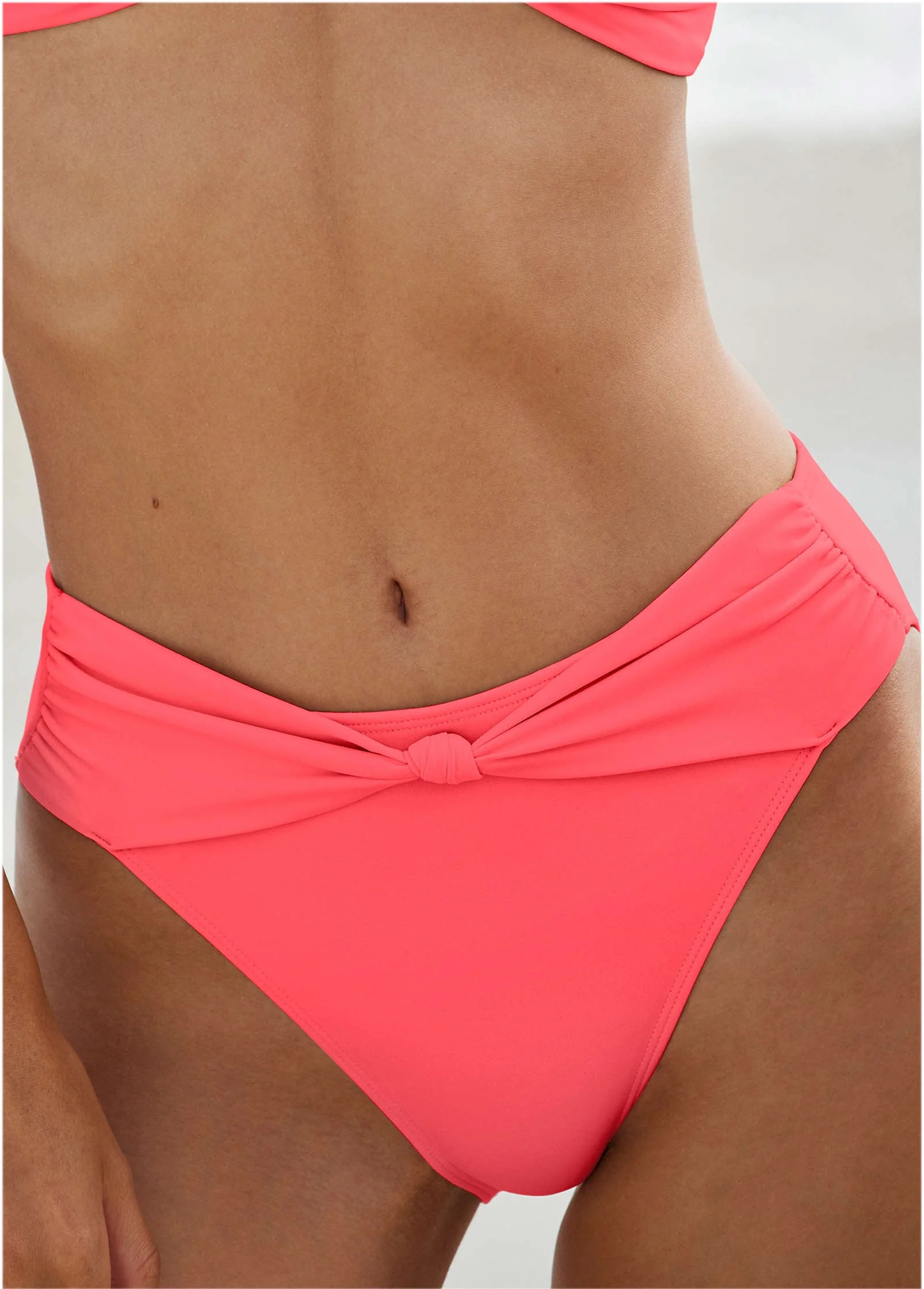 Knot Detail Bikini Bottom - Ocean Coral - Image 3