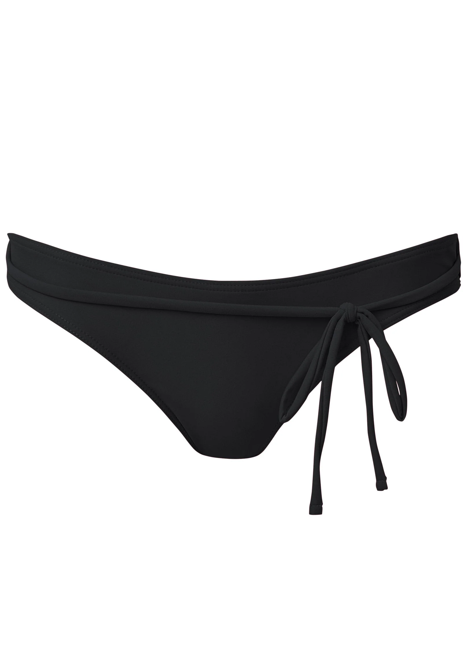 Low-Rise Tie Bikini Bottom - Black Beauty - Image 3