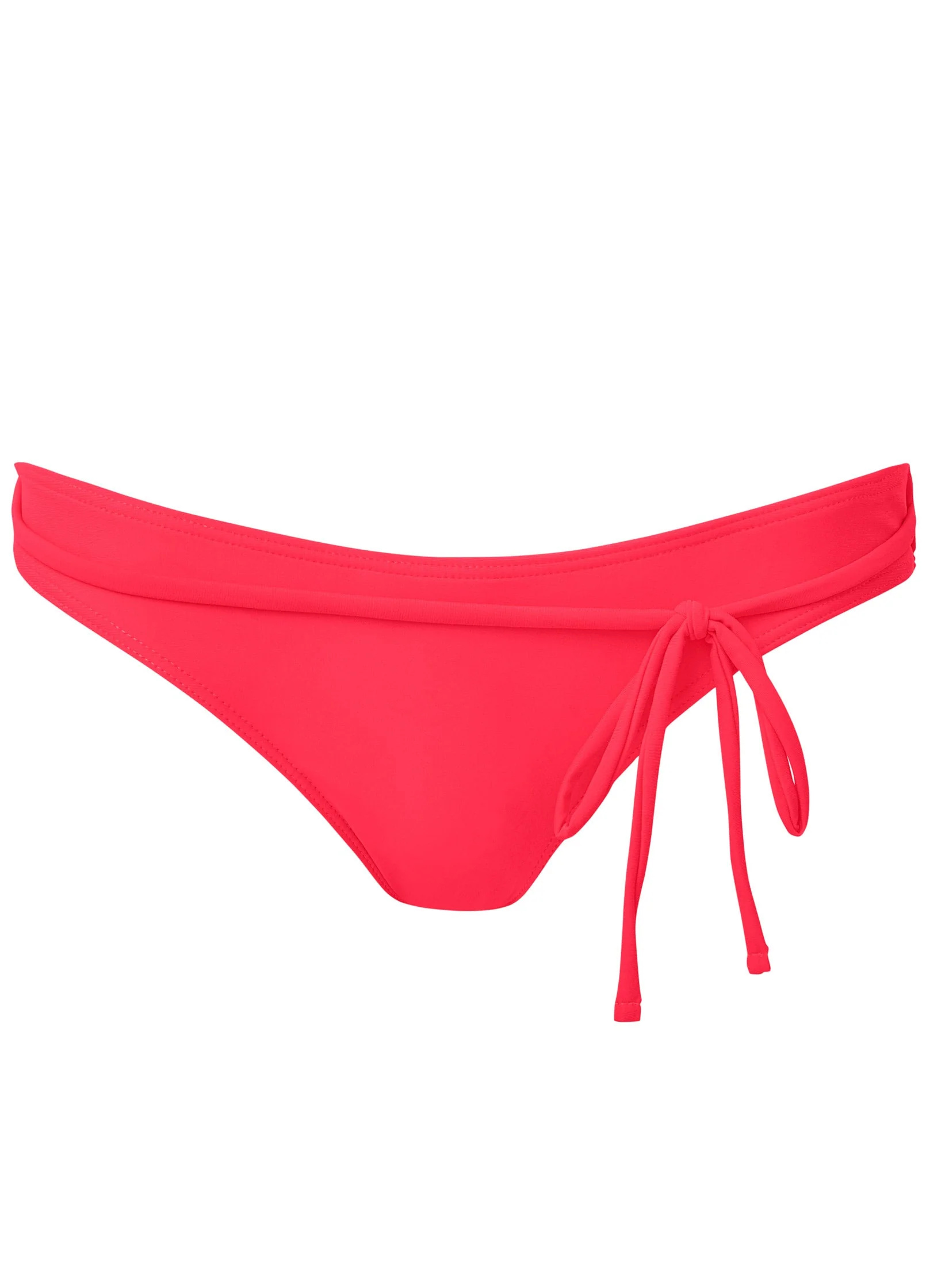 Low-Rise Tie Bikini Bottom - Sweet Red - Image 3