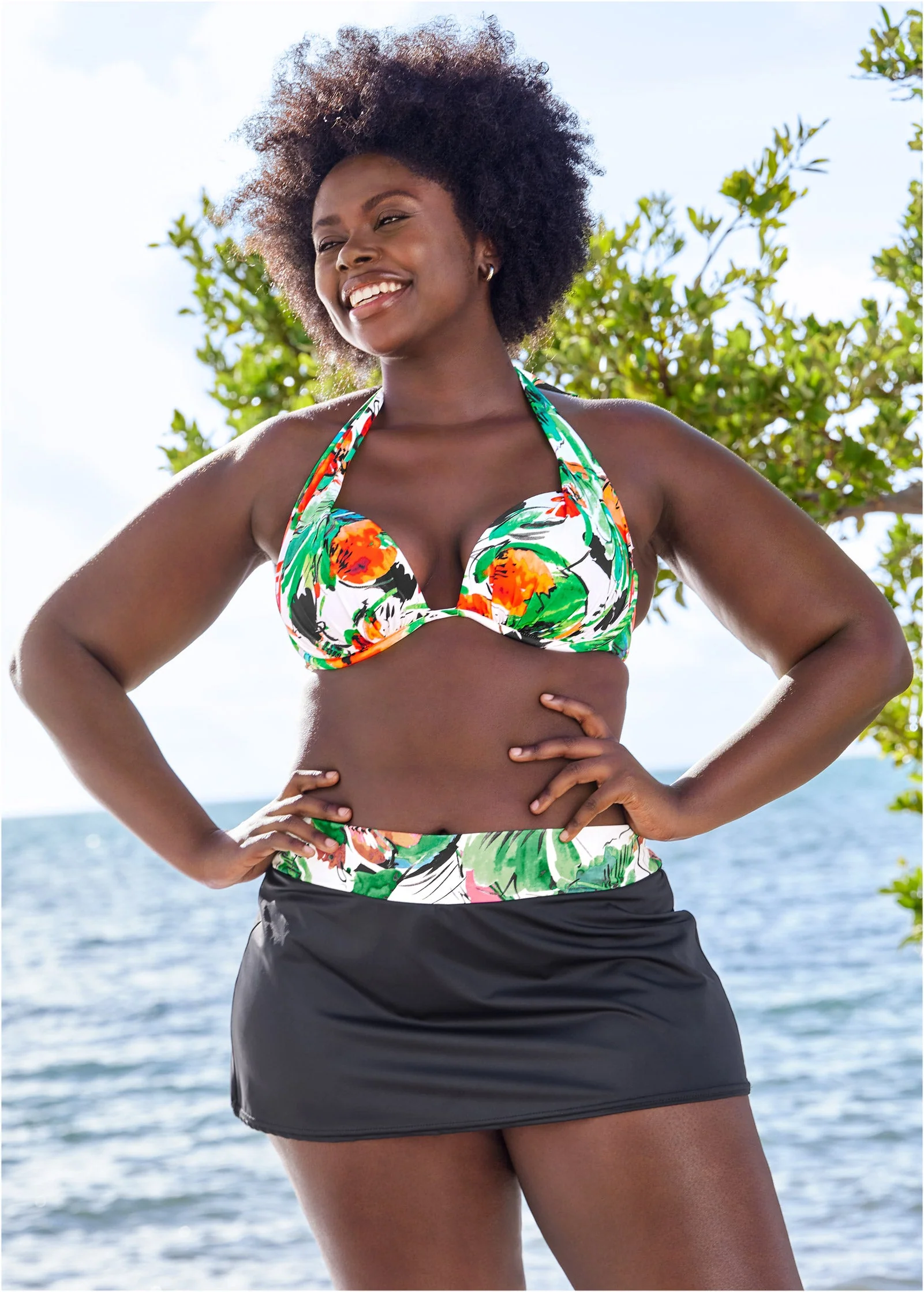Aruba Swim Bikini Skirt - Passionate Florals - Image 4