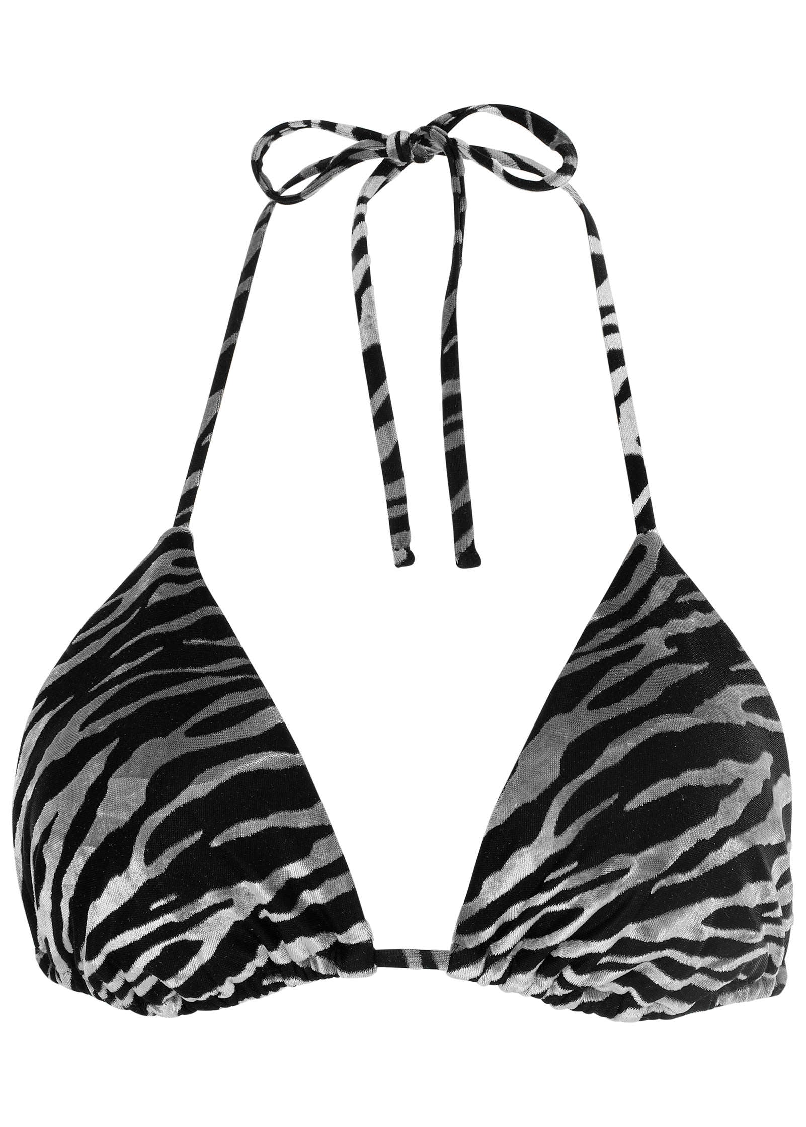 Jungle Velvet Bahamas Triangle Top - Black & Silver - Image 3