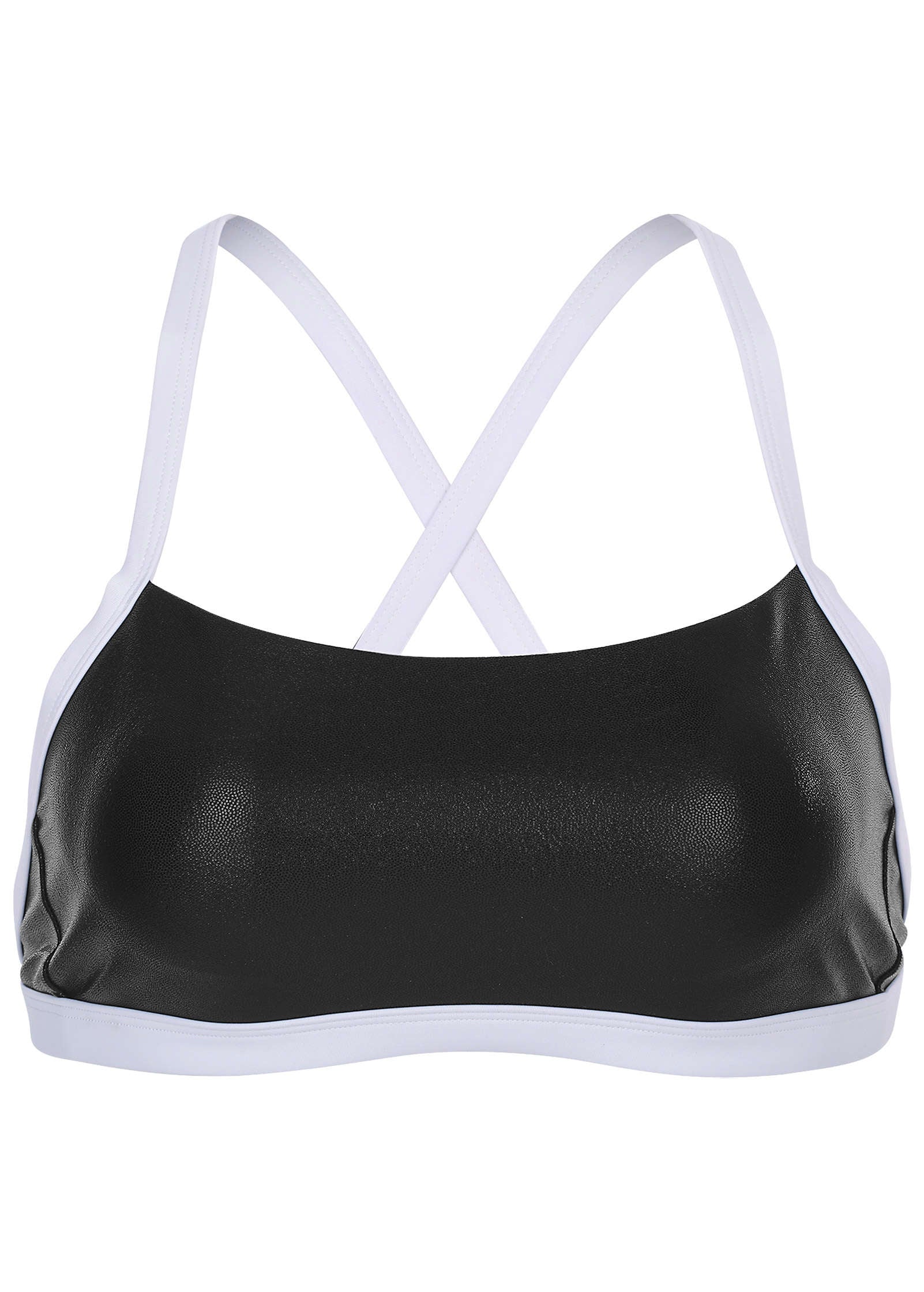 Liquid Leather Sport Top - Black & White - Image 3