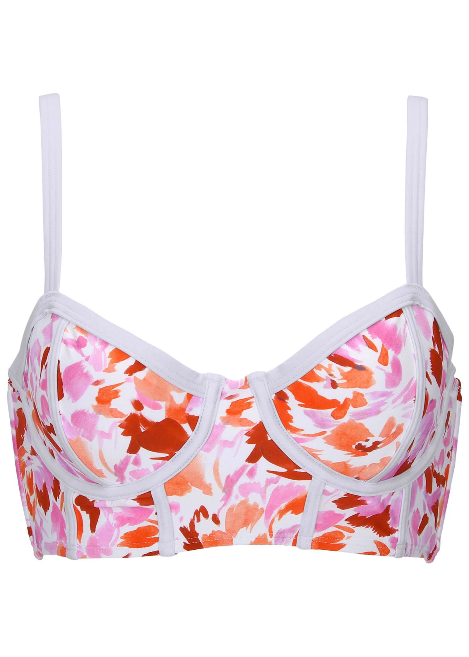 Seam Detail Underwire Top - Feathered Blooms - Image 3