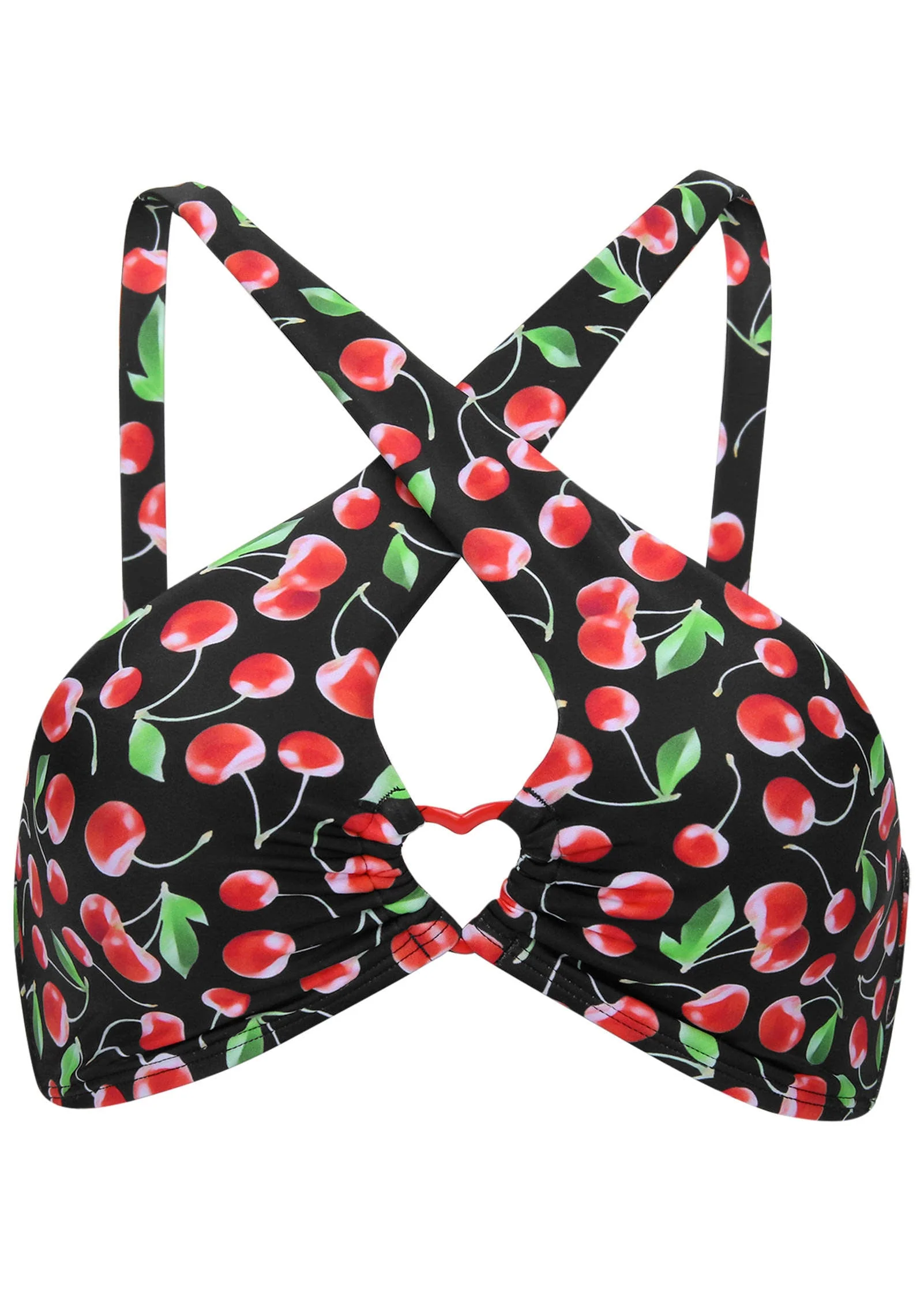 Heart Cross Halter Top - Very Cherry - Image 4