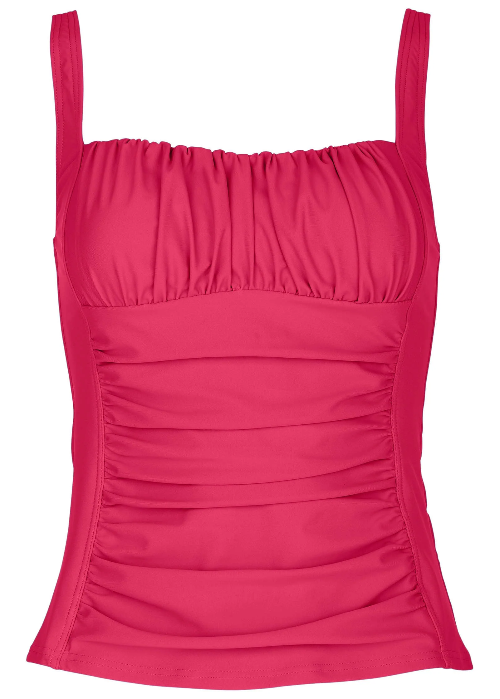 Sydney Ruched Tankini - Raspberry - Image 3