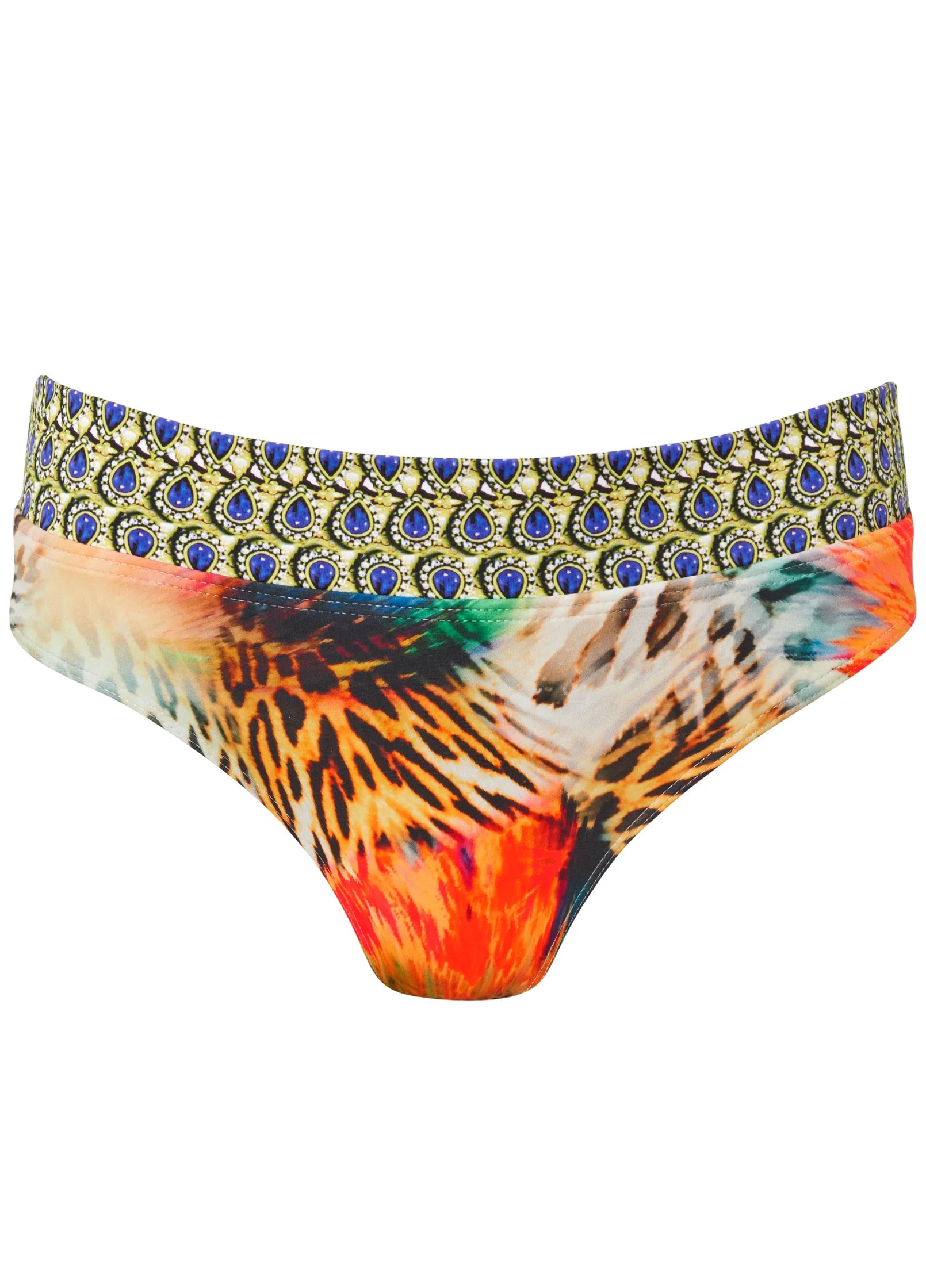 Fold Waist Bikini Bottom - Island Delight - Image 3