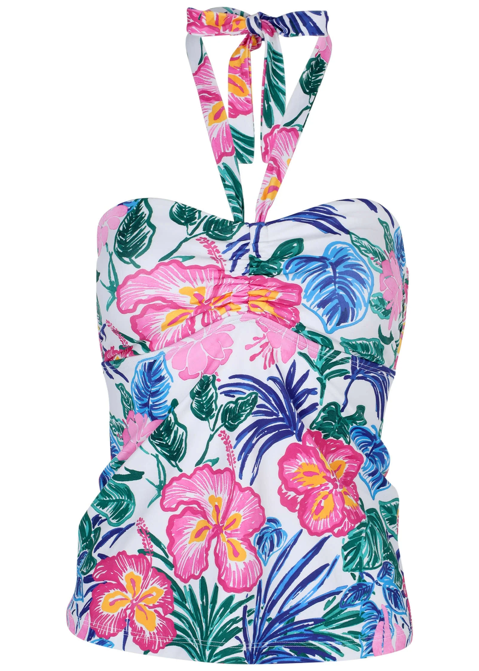 Halter Bandeau Tankini - Botanical Garden - Image 3