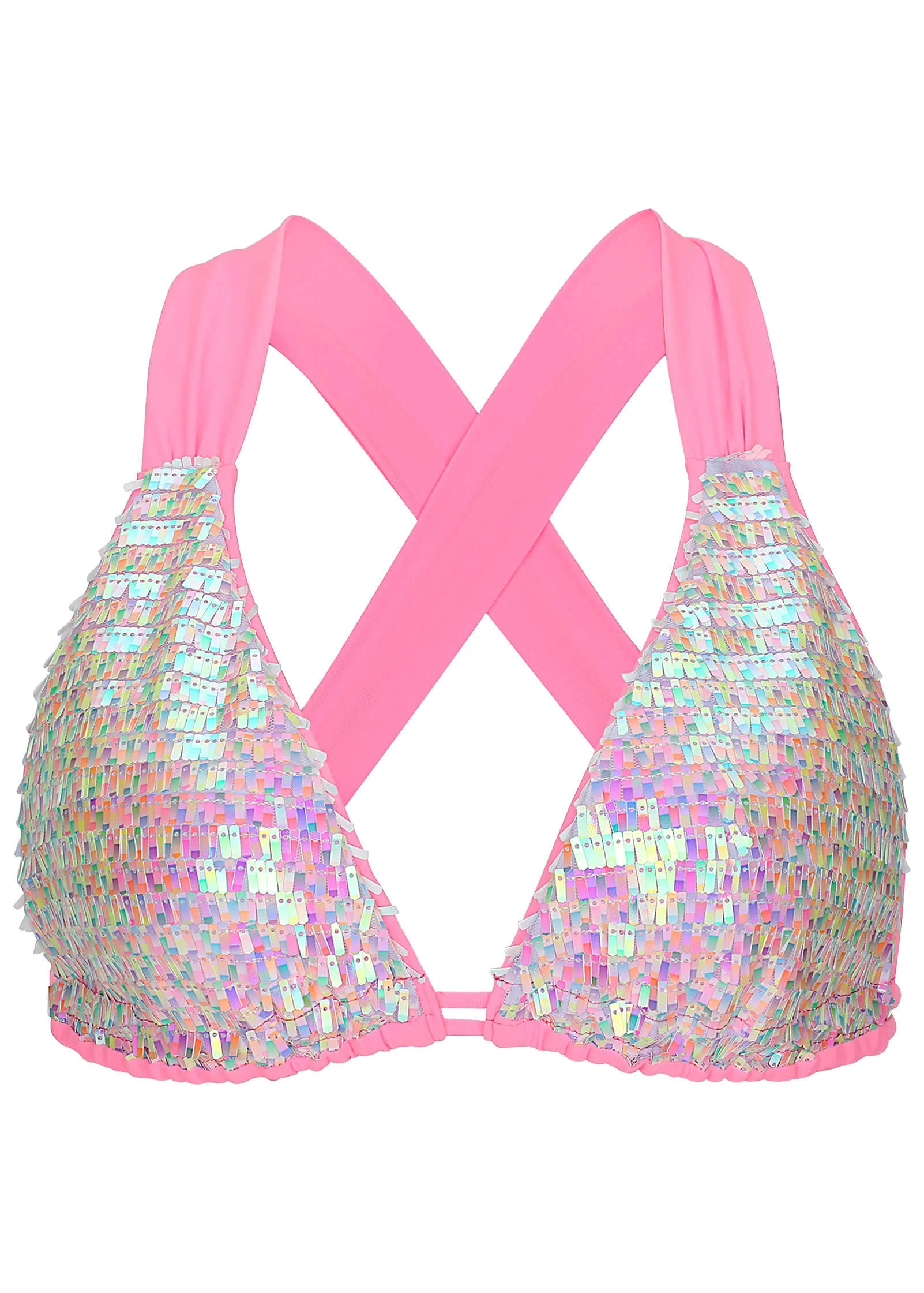 Getaway Glitz Bikini Top - Pink Multi - Image 4