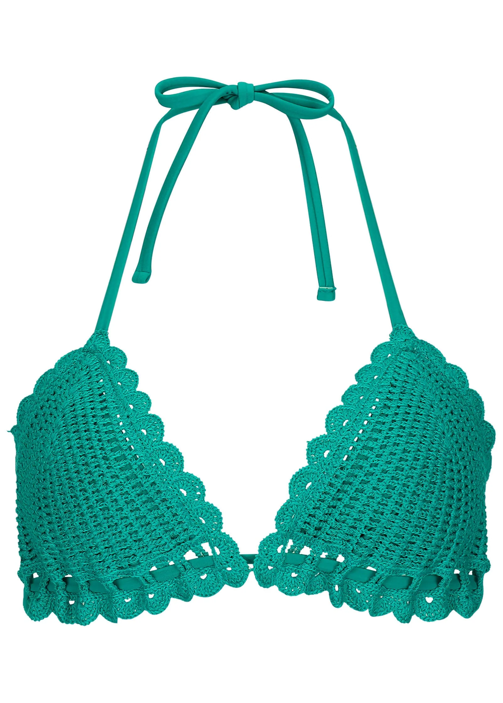 Crochet Bahamas Bikini Top - Tropical Green - Image 5