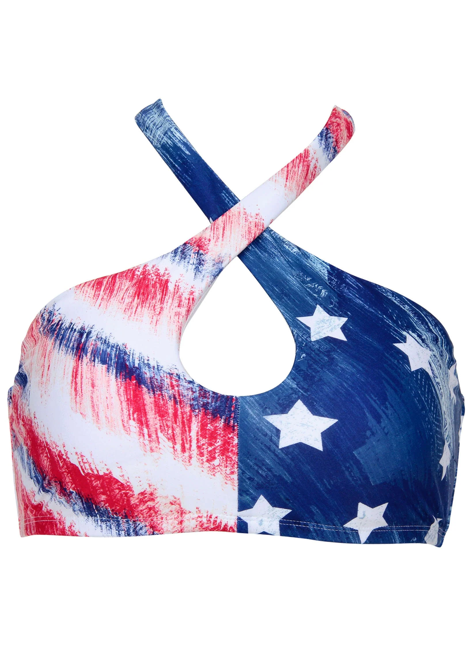 Cross Front Halter Top - Boardwalk Flag Small - Image 3