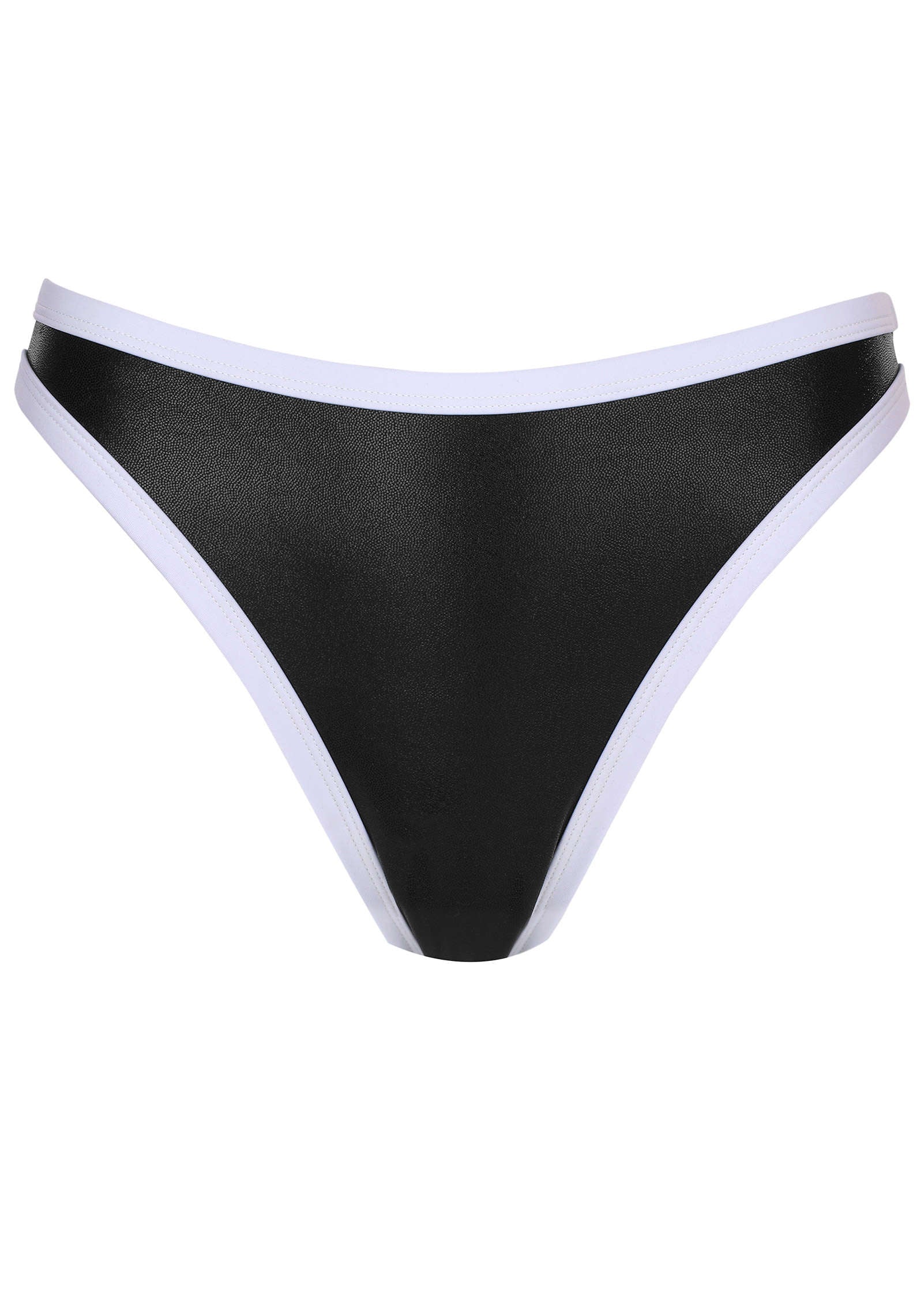 Liquid Leather Honolulu Midi Bottom - Black & White - Image 4