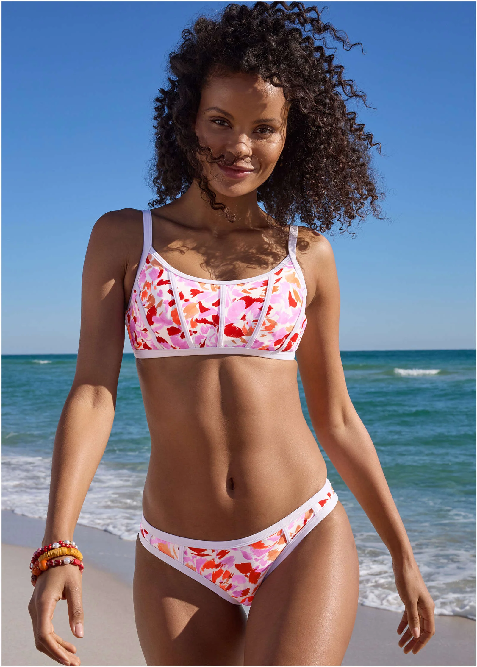 Seam Detail Bali Moderate Bottom - Feathered Blooms
