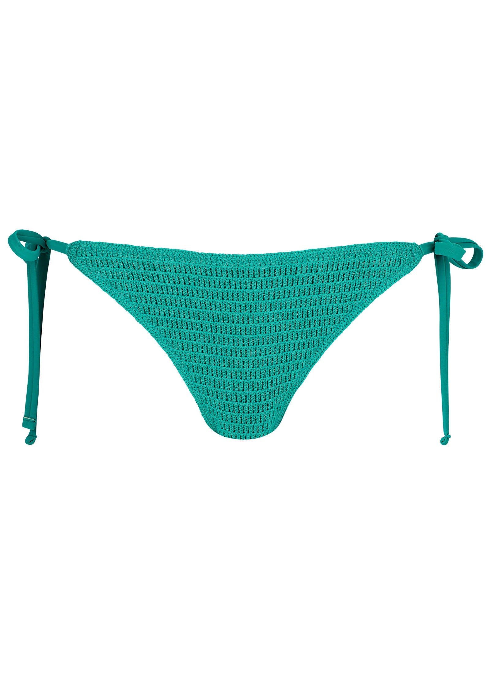 Crochet Miami Tie Side Moderate Bottom - Tropical Green - Image 5