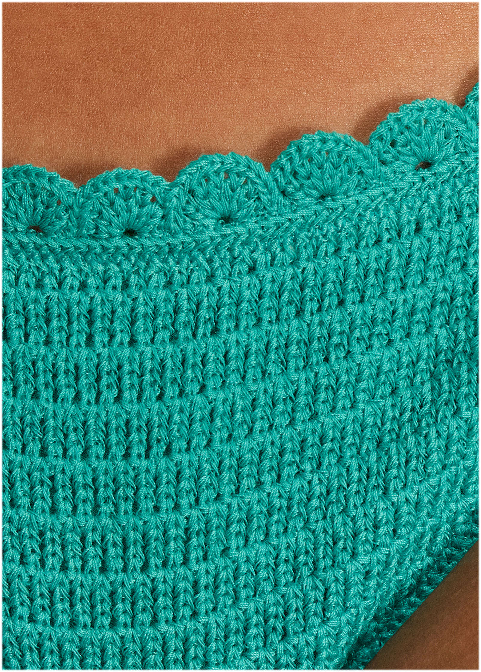 Crochet Bali Bikini Bottom - Tropical Green - Image 3