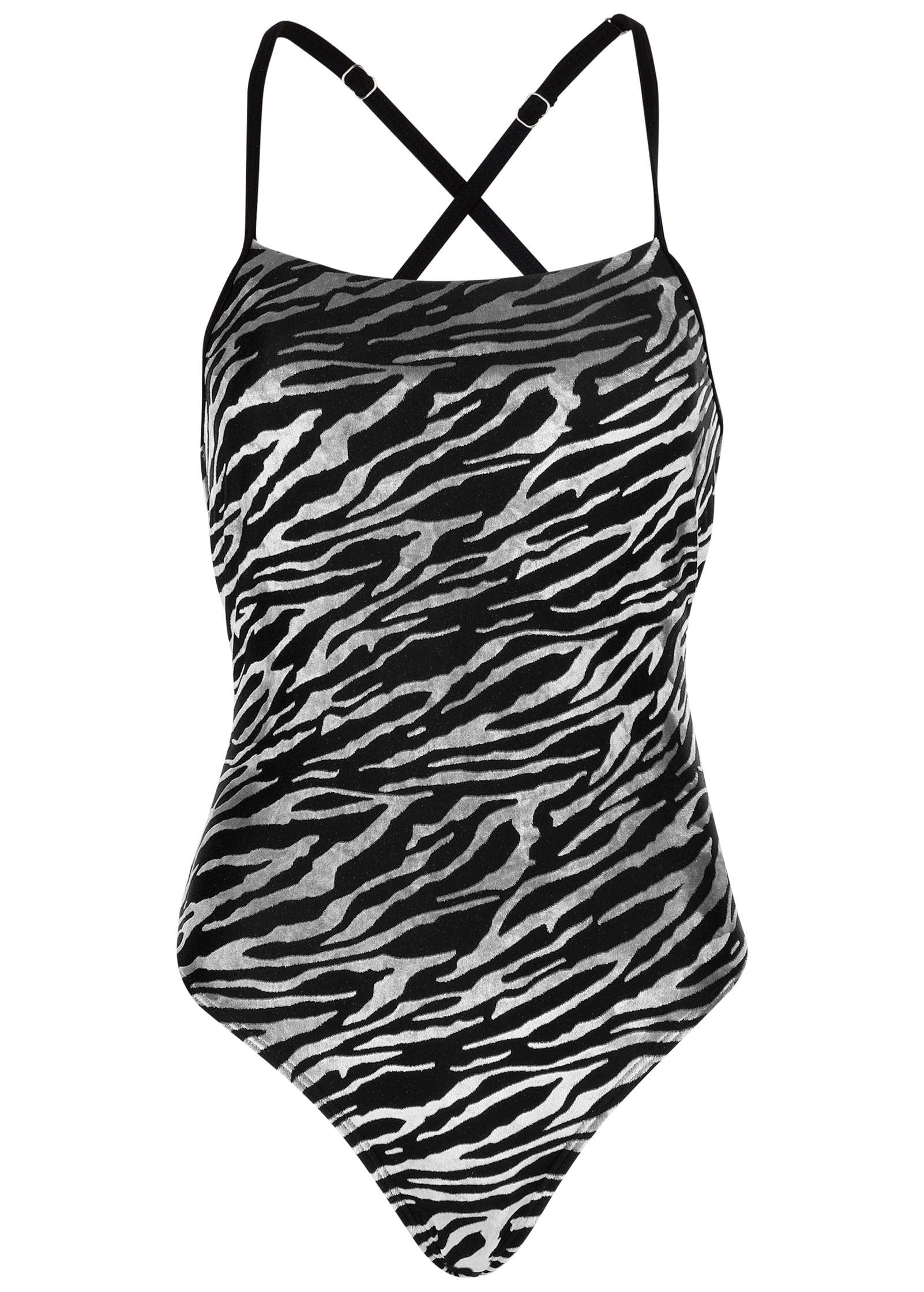 Jungle Velvet One-Piece - Black & Silver - Image 3