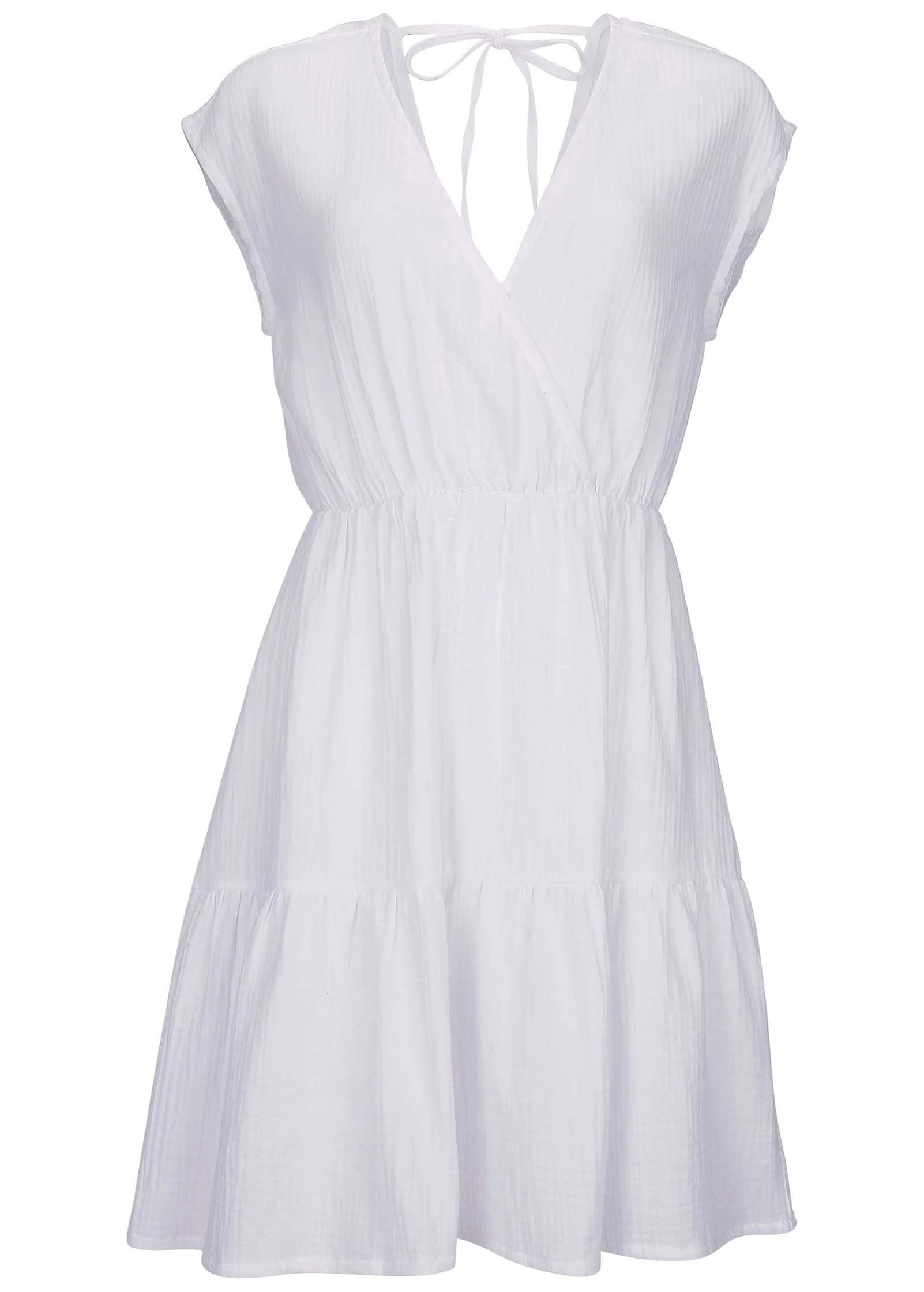 Tiered Cover-Up Dress - White - Image 3