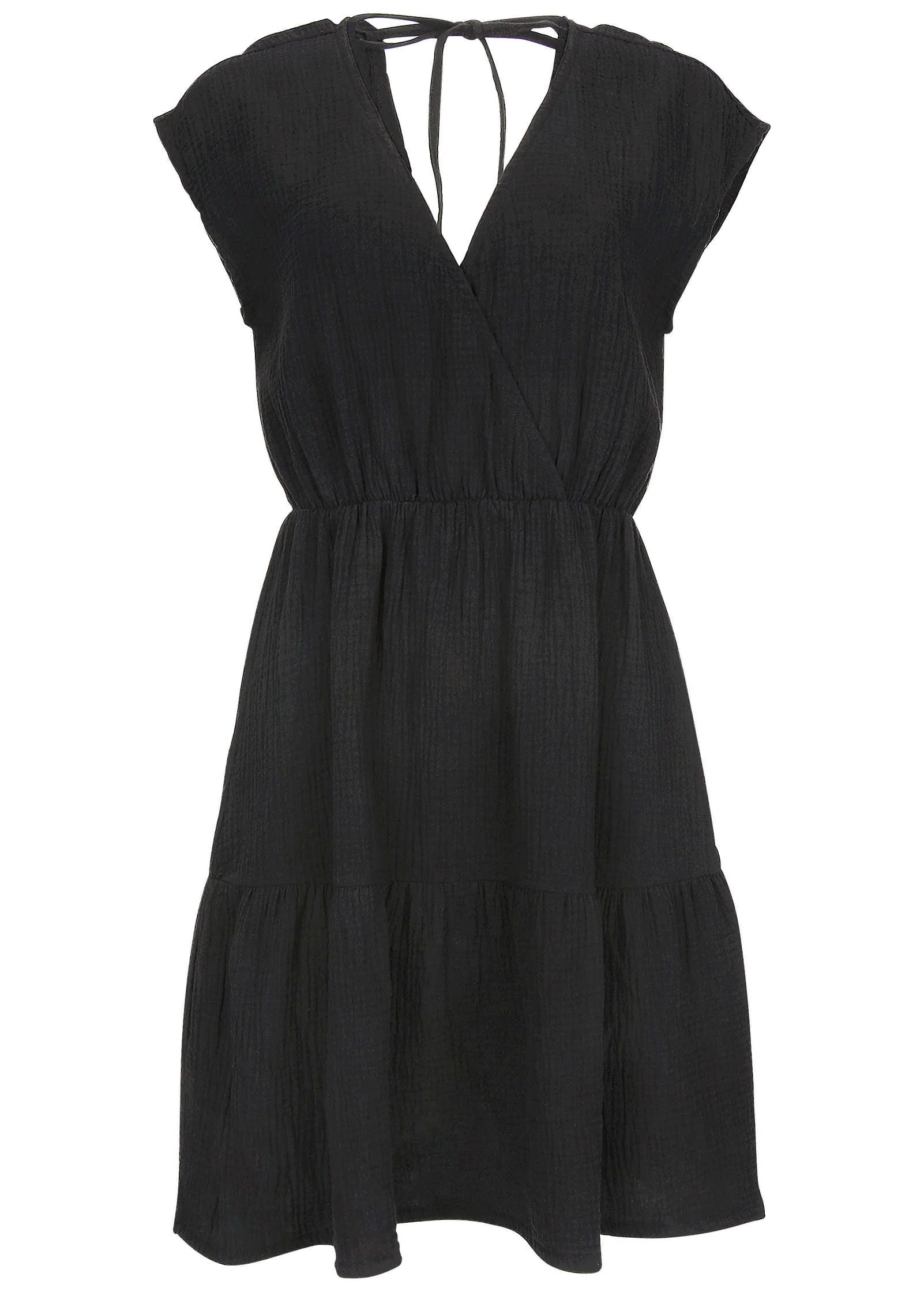 Tiered Cover-Up Dress - Jet Black - Image 3