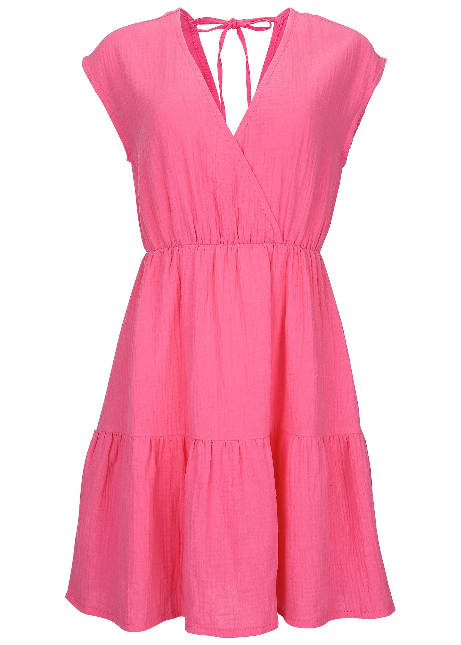 Tiered Cover-Up Dress - Raspberry - Image 4