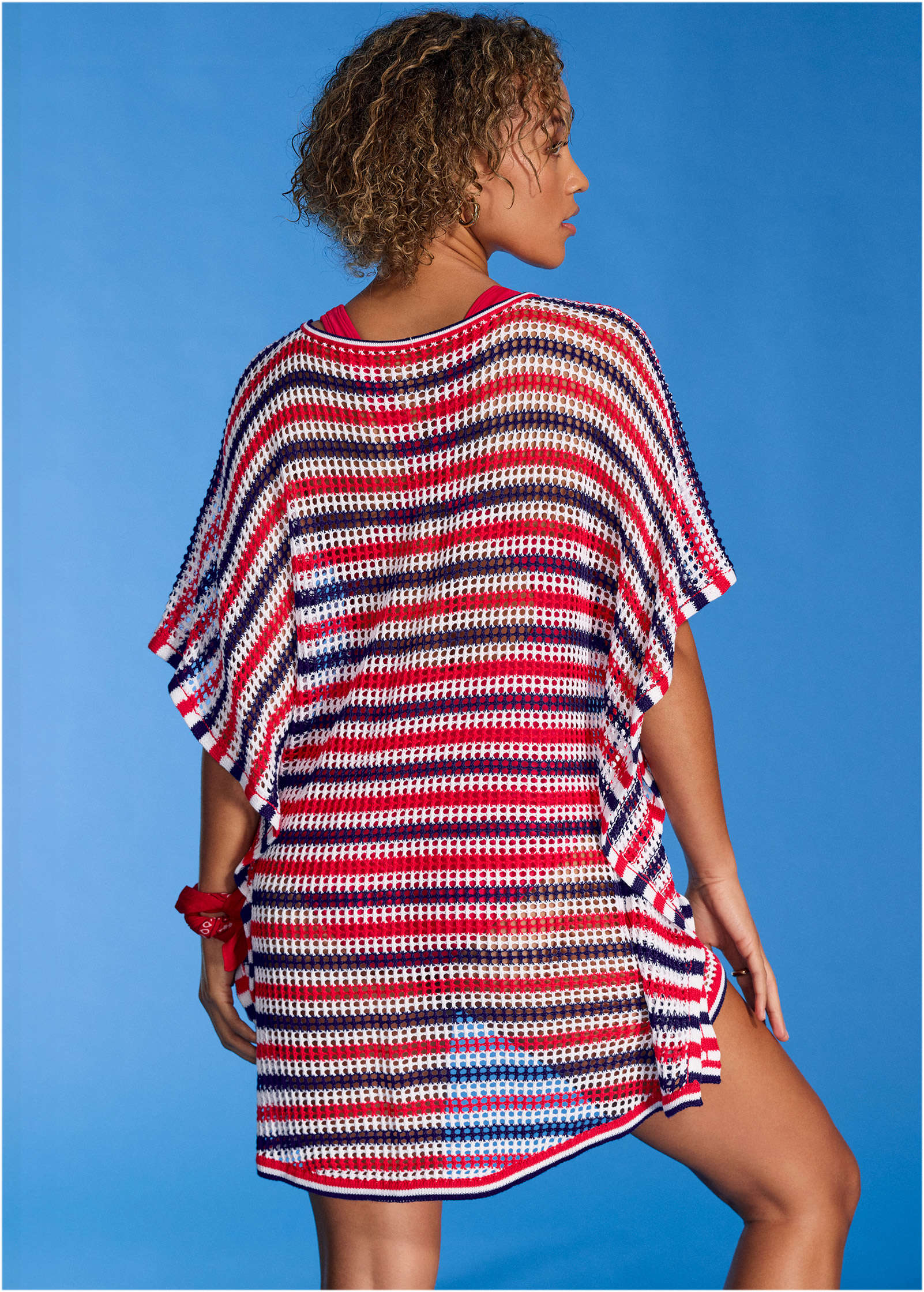 Crochet Cover-Up Dress - Americana - Image 2