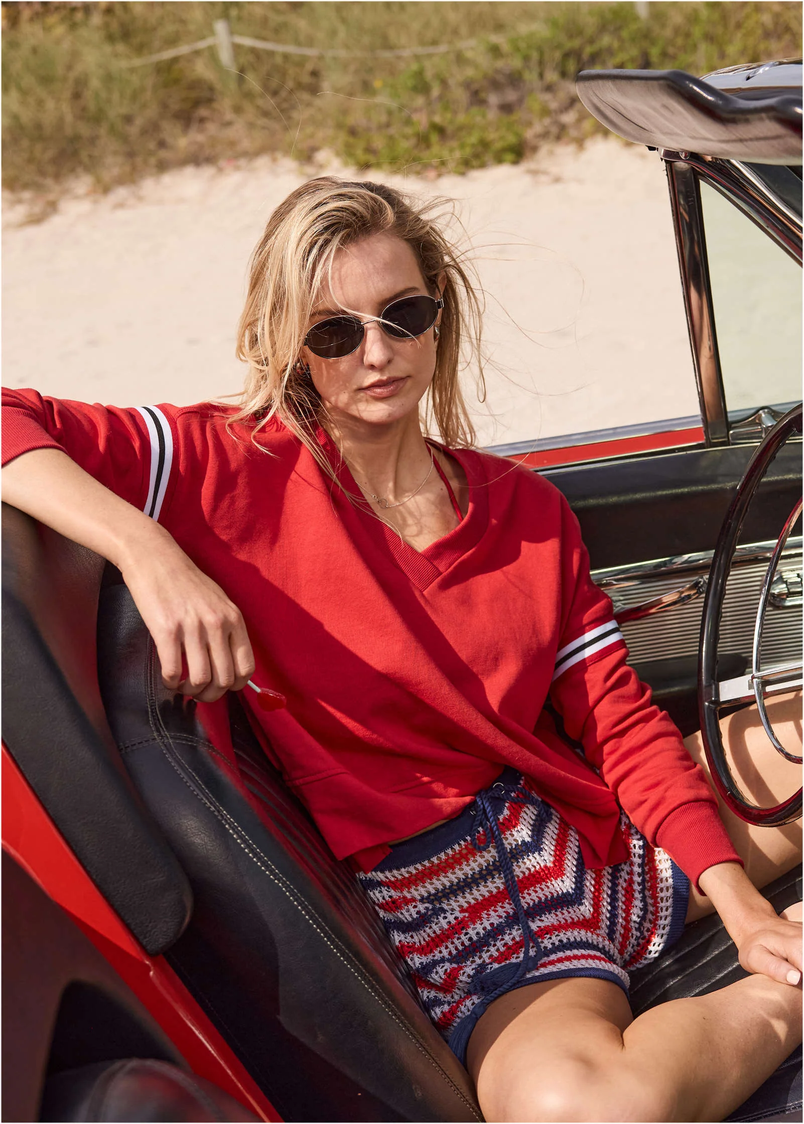 Crochet Cover-Up Shorts - Americana