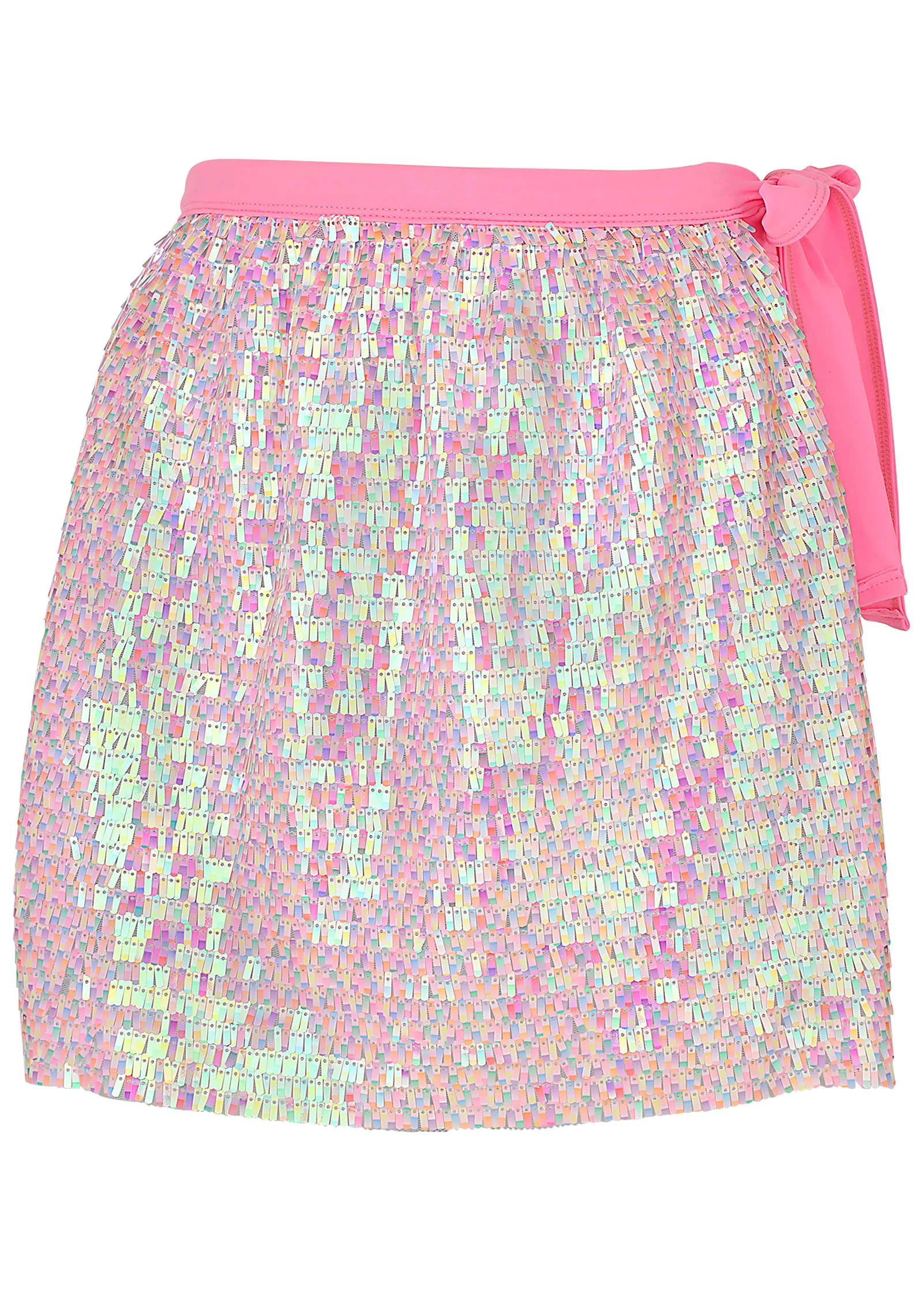 Glitz Cover-Up Wrap Skirt - Pink Multi - Image 4