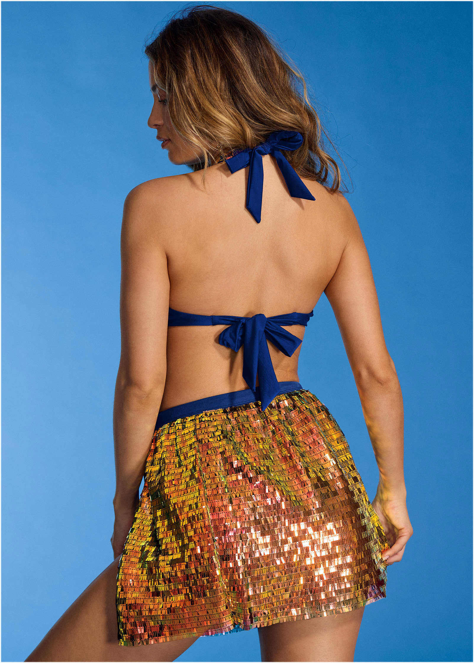 Glitz Cover-Up Wrap Skirt - Sea Green Multi - Image 2