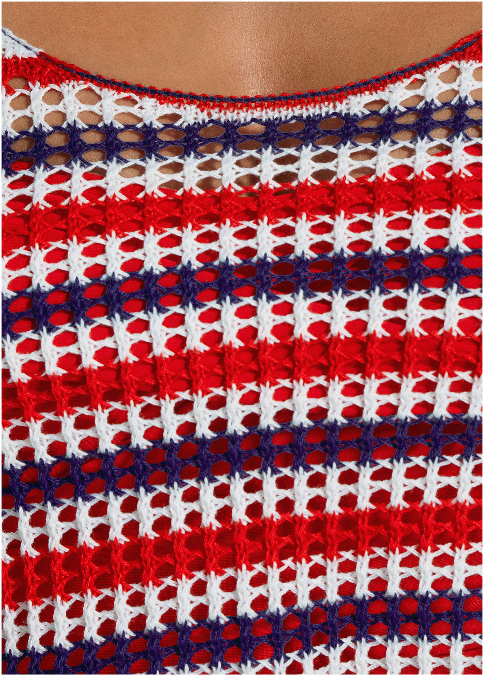 Crochet Cover-Up Tank Top - Americana - Image 3