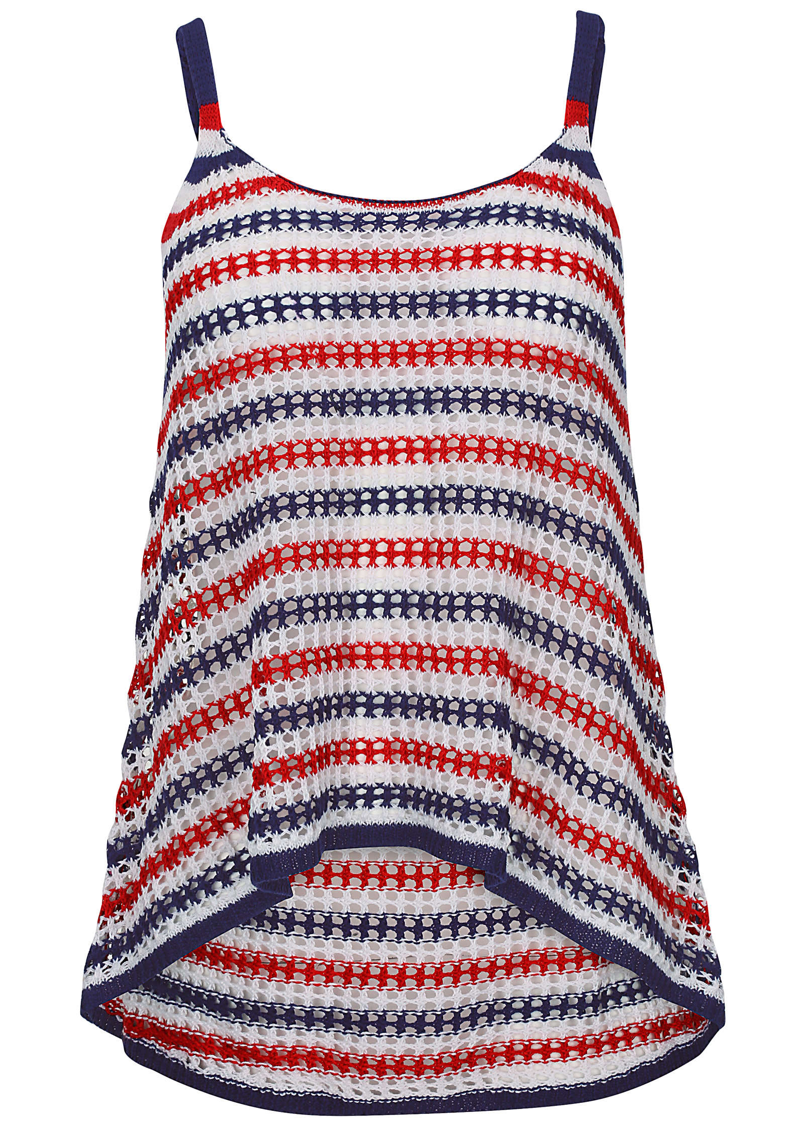 Crochet Cover-Up Tank Top - Americana - Image 4