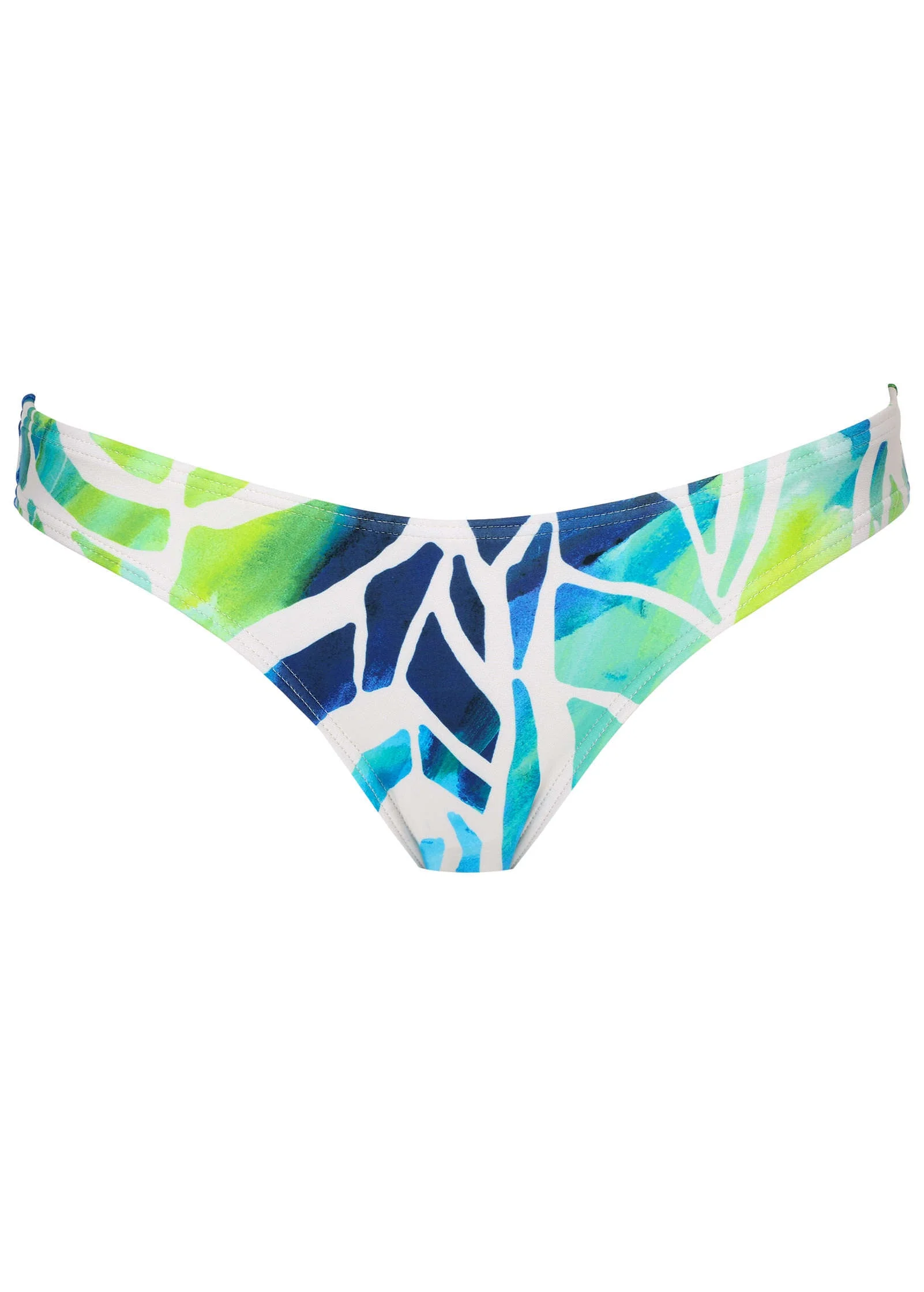 Bali Moderate Bikini Bottom - Ombre Block Leaves - Image 3