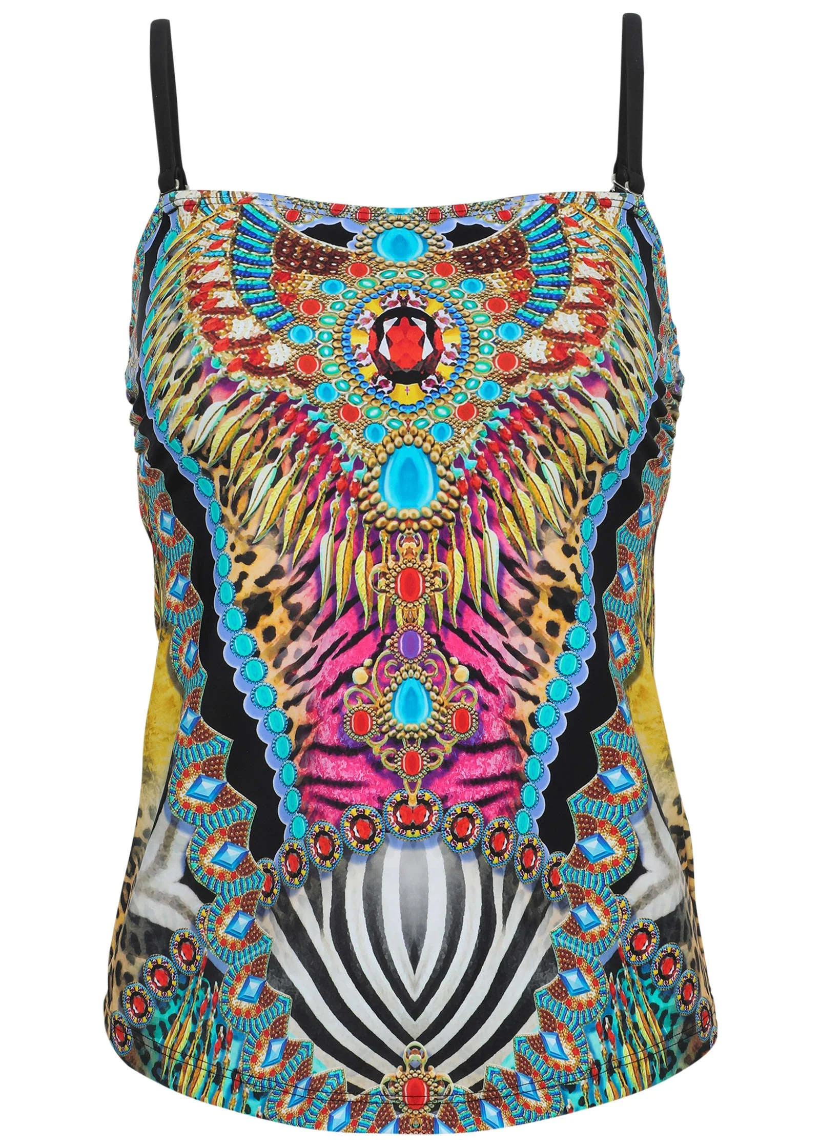 San Juan Bandeau Tankini - Mirrored Jungle - Image 3