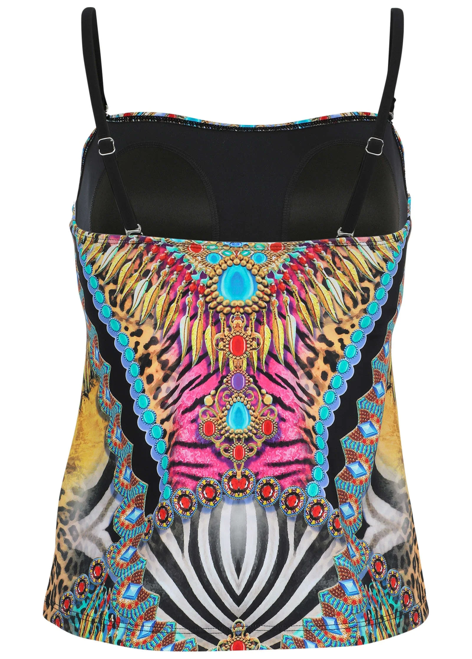 San Juan Bandeau Tankini - Mirrored Jungle - Image 4