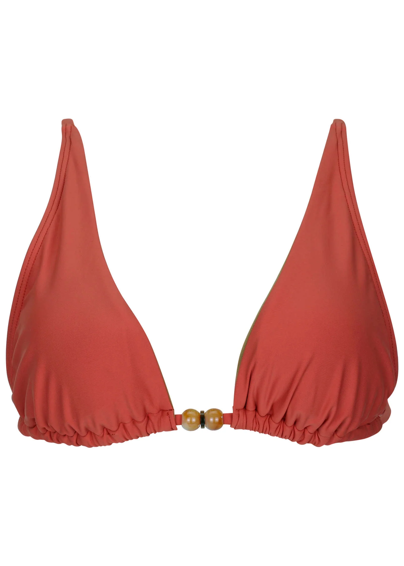 Beaded Triangle Bikini Top - Cranberry - Image 4