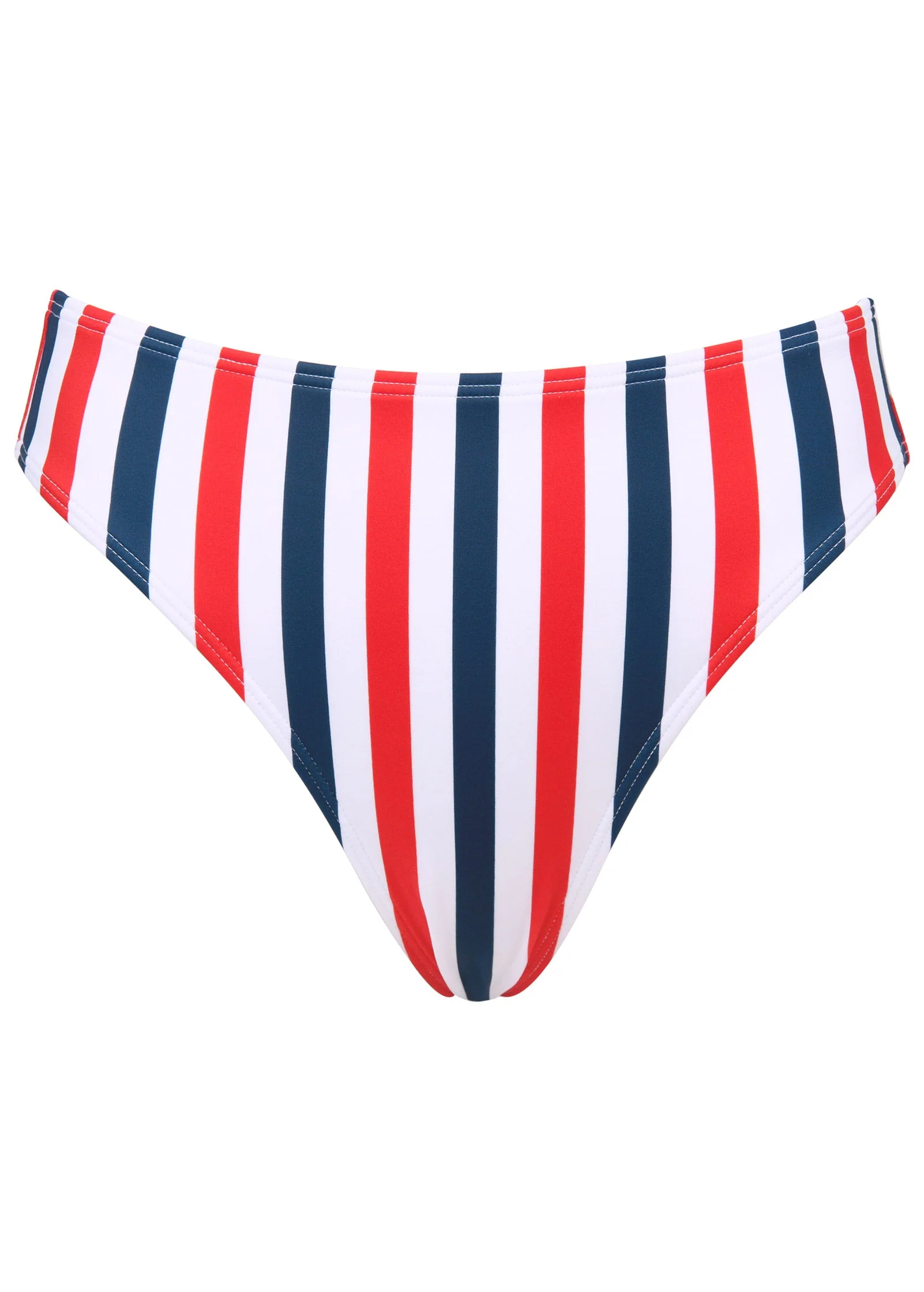 Fiji Moderate Bikini Bottom - Americana Stripe Large - Image 3