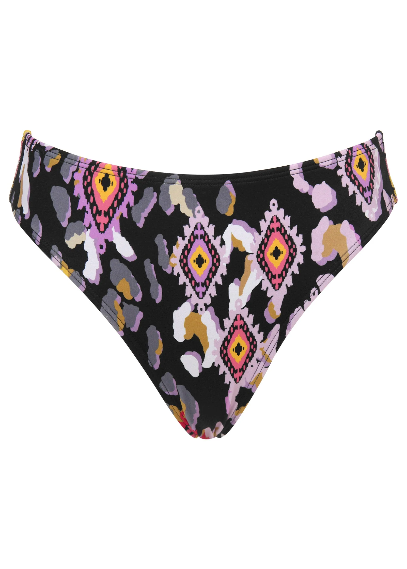 Fiji Moderate Bikini Bottom - Desert Ikat Black - Image 3