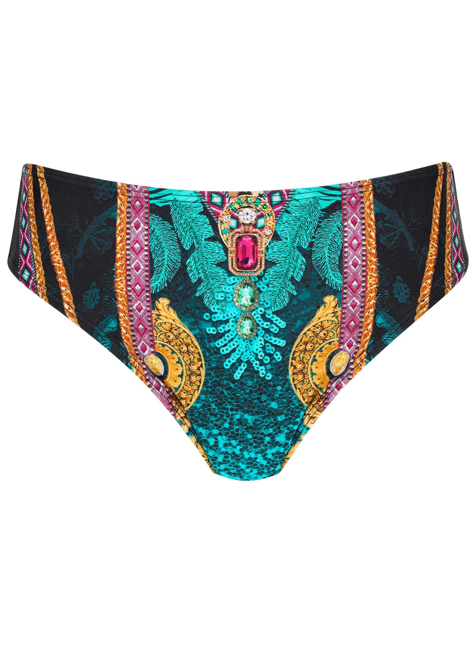 Fiji Moderate Bikini Bottom - Jungle Beauty - Image 3