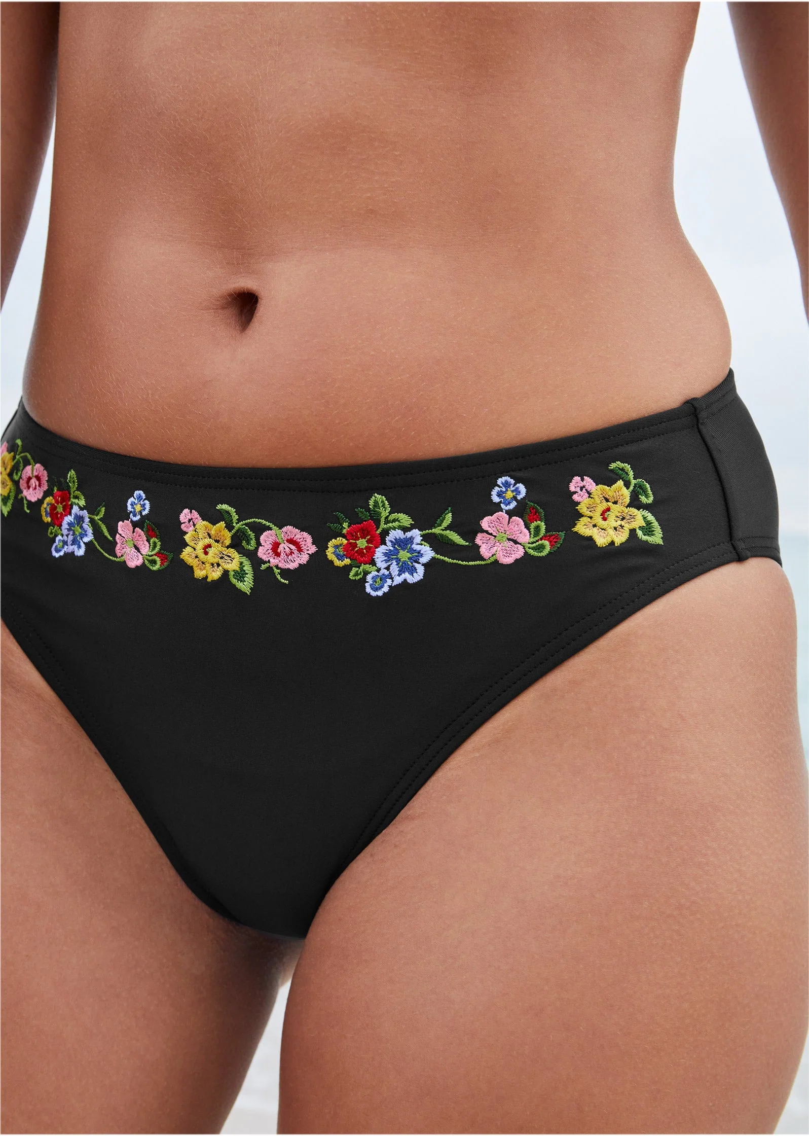 Embroidered Hipster Bottom - Fiesta Romance Embroidery - Image 3