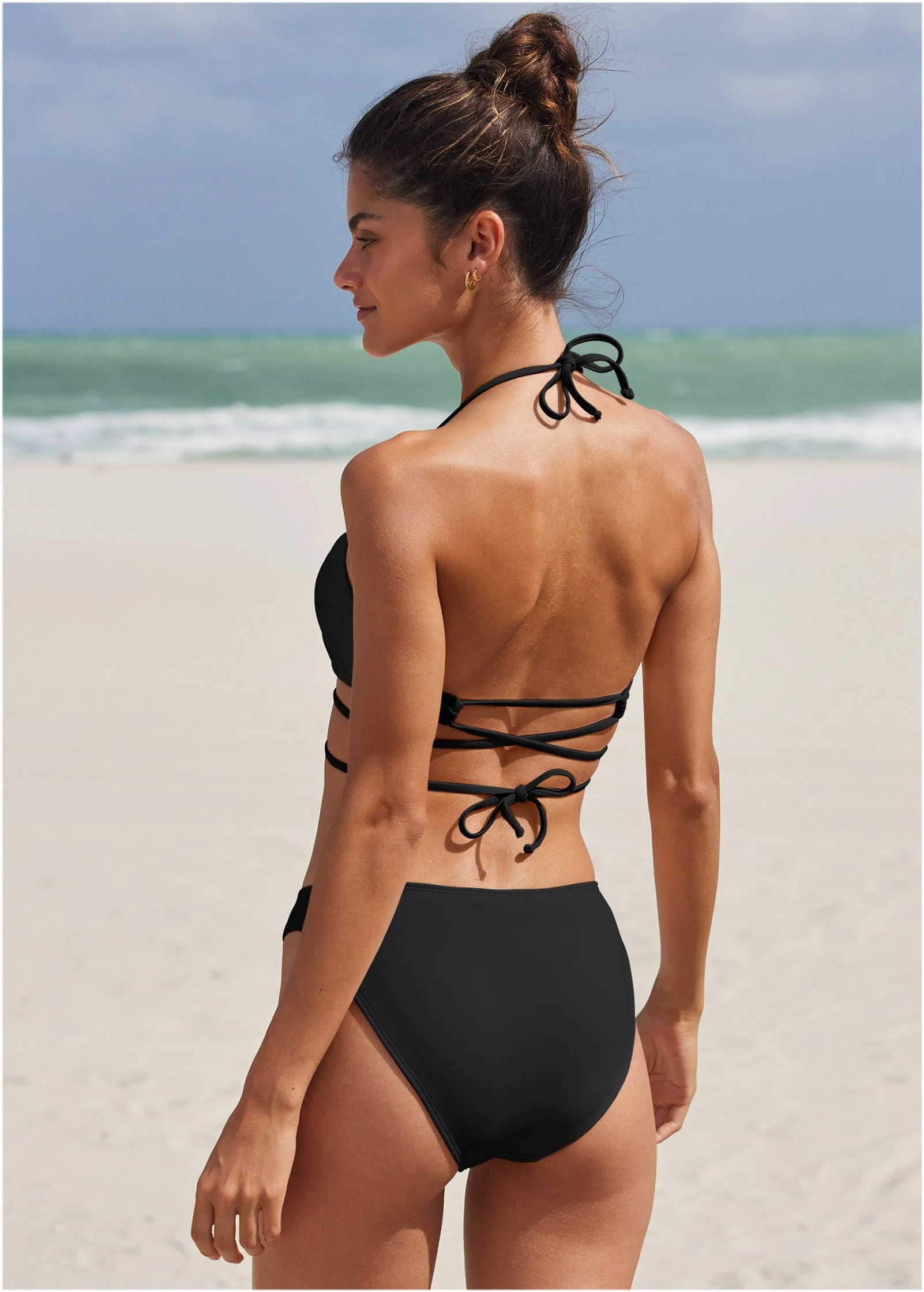 Honolulu Midi Bikini Bottom - Black Beauty - Image 2