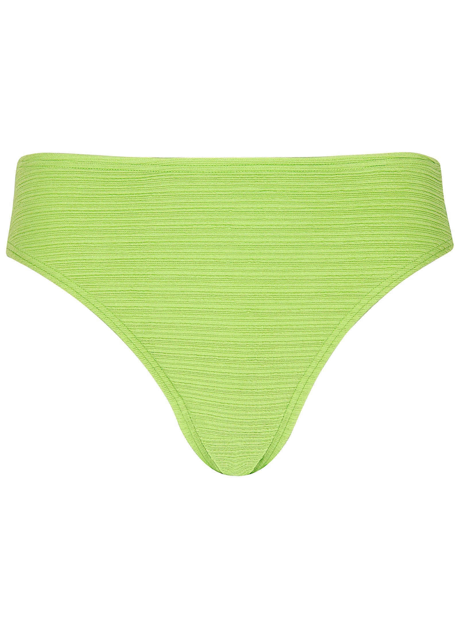 Textured High-Waist Bottom - Bright Lime Green - Image 3