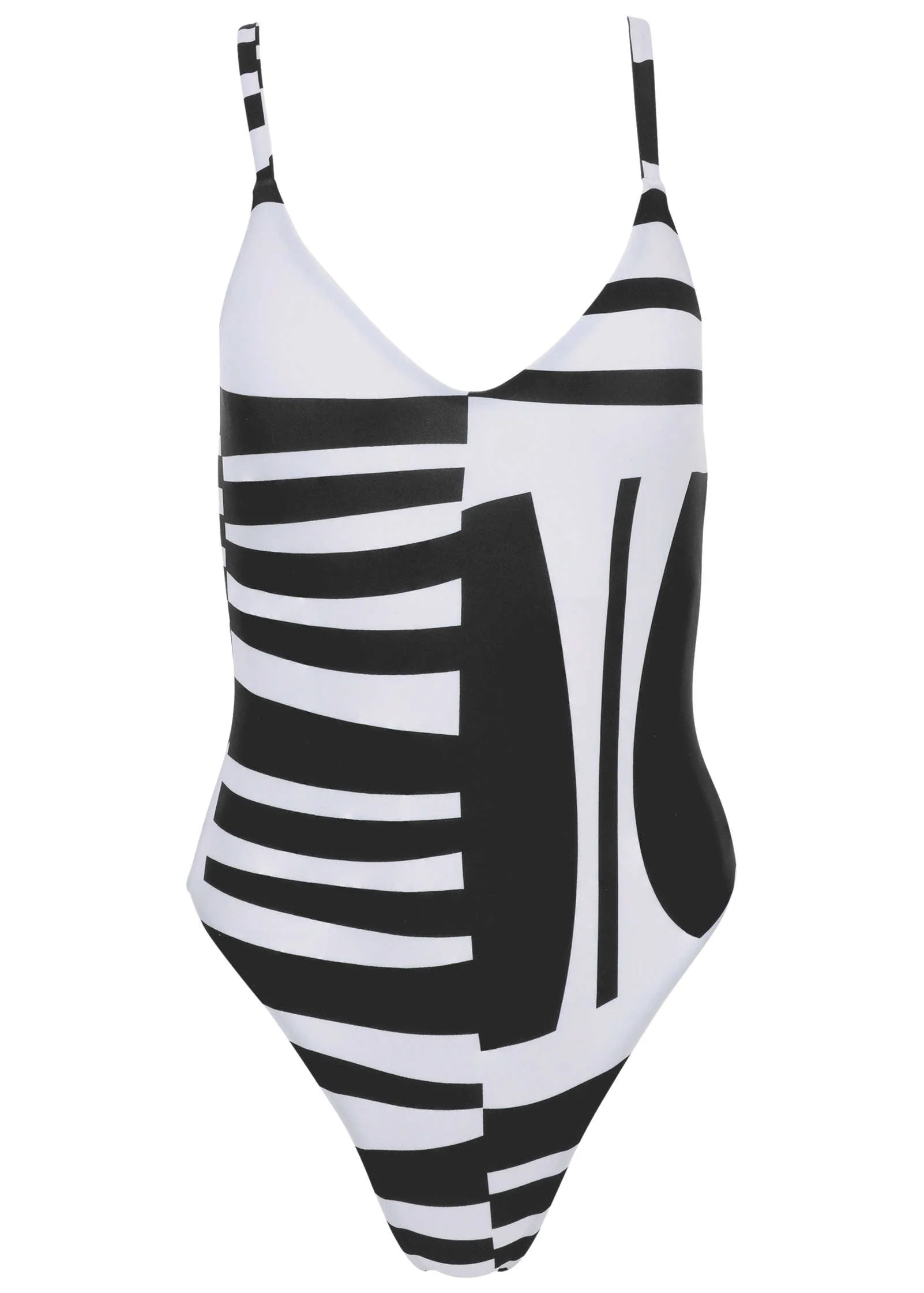 Tulum High Leg Swimsuit - Modern Abstract - Image 3