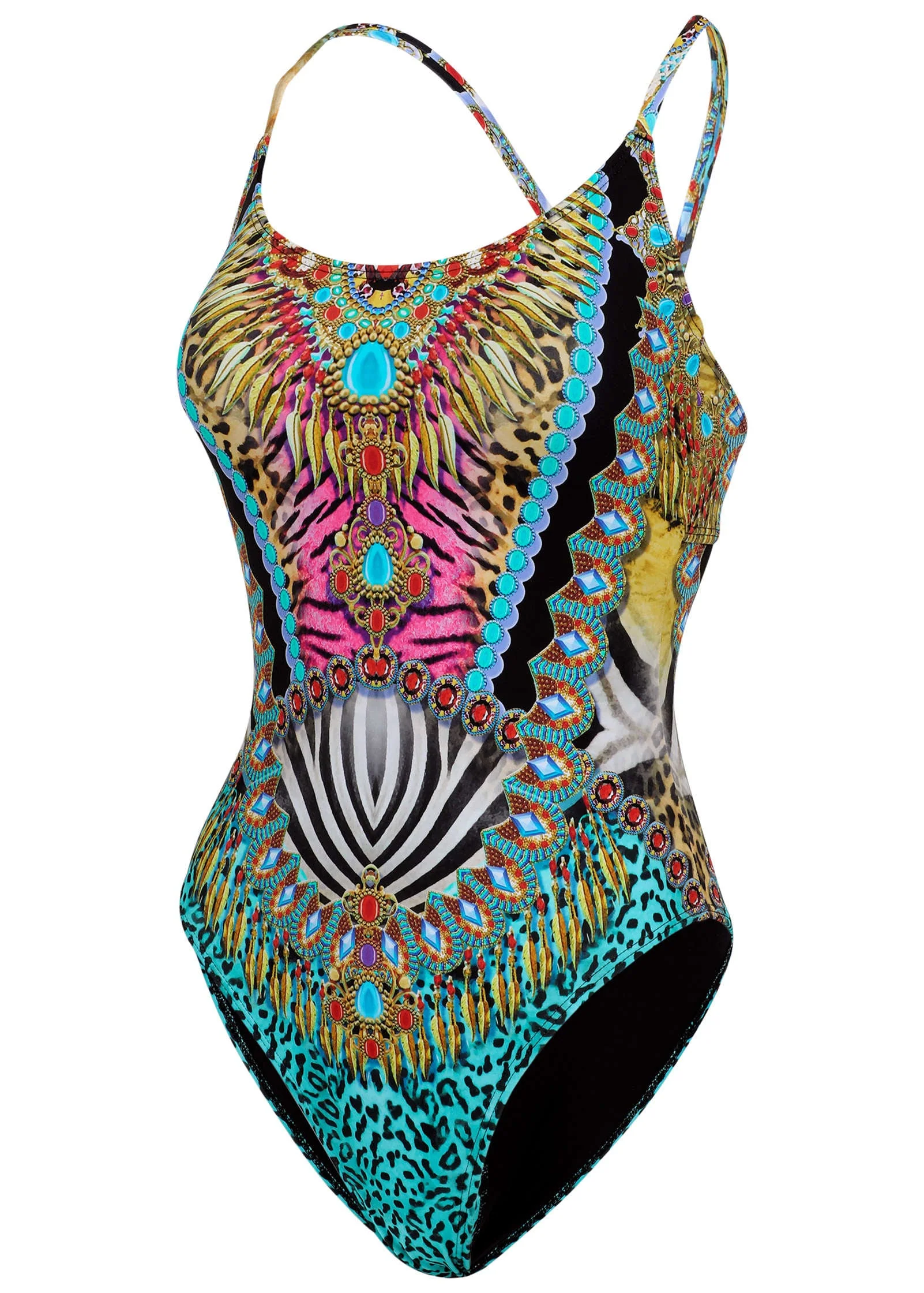 Bondi One-Piece Swimsuit - Mirrored Jungle - Image 2