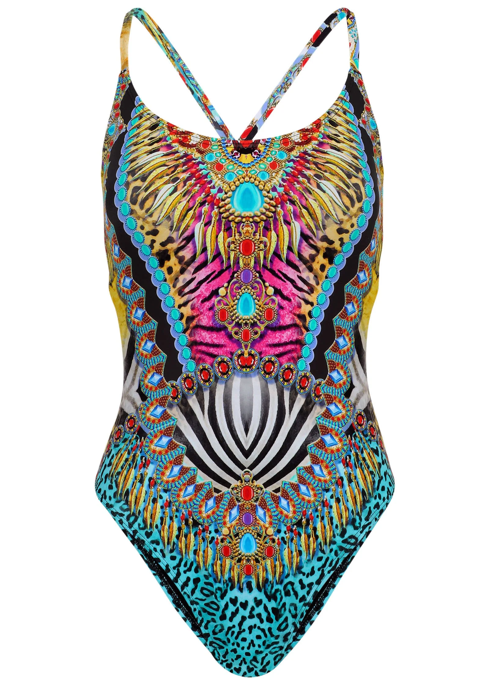 Bondi One-Piece Swimsuit - Mirrored Jungle - Image 3