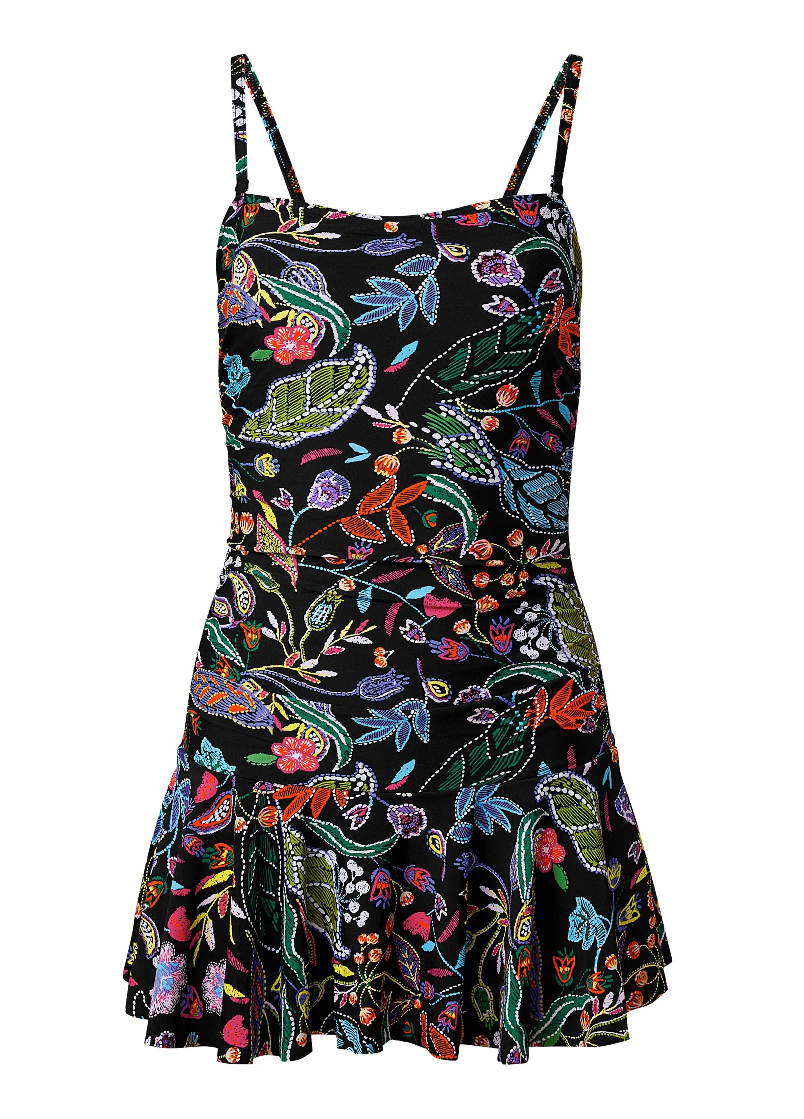 Venice Skirted Swim Dress - Midnight Elegance - Image 4