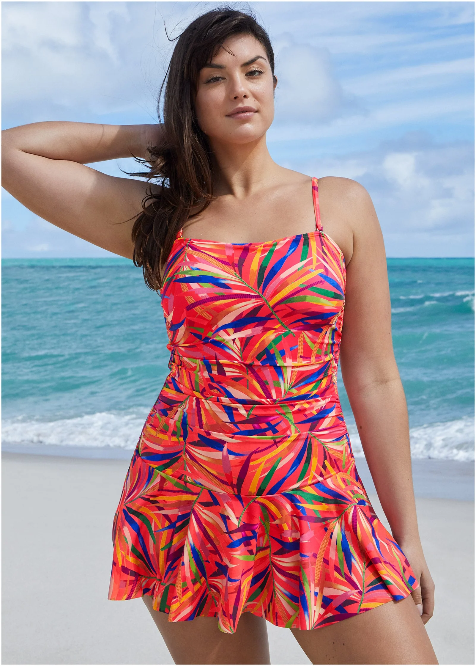 Venice Skirted Swim Dress - Tropical Jungle - Image 4