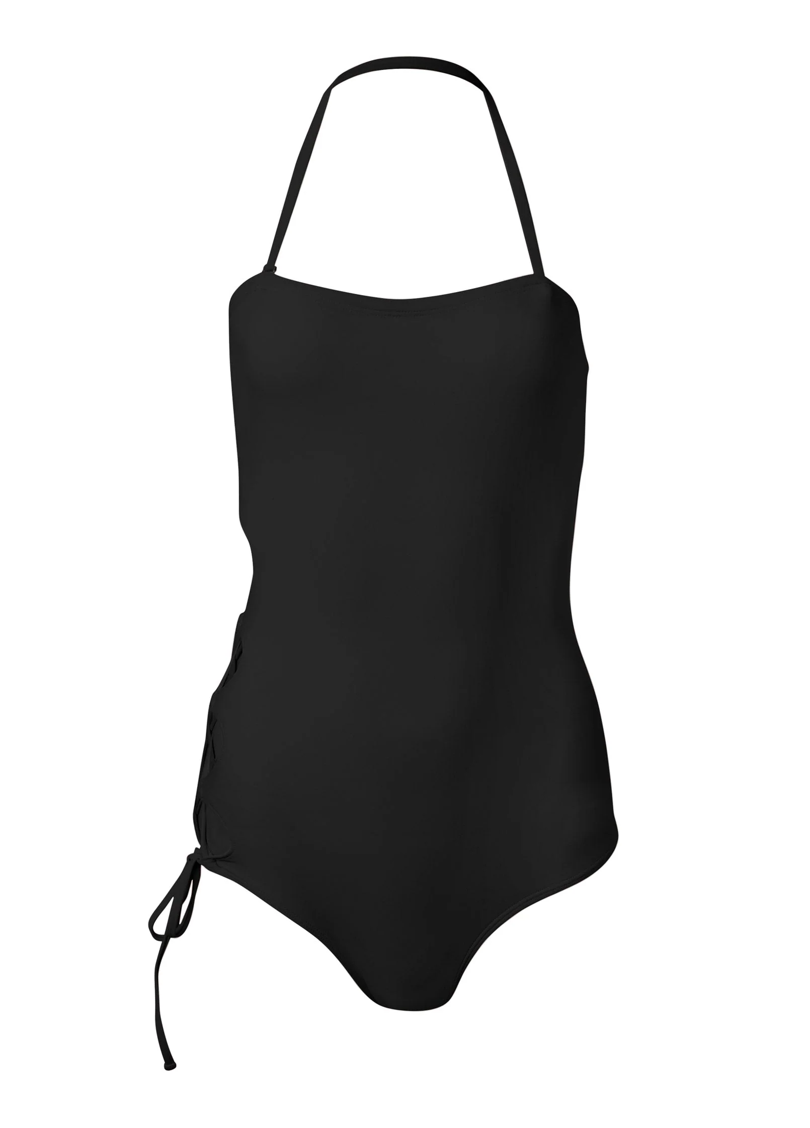 Lace-Up Strappy One-Piece - Black Beauty - Image 3