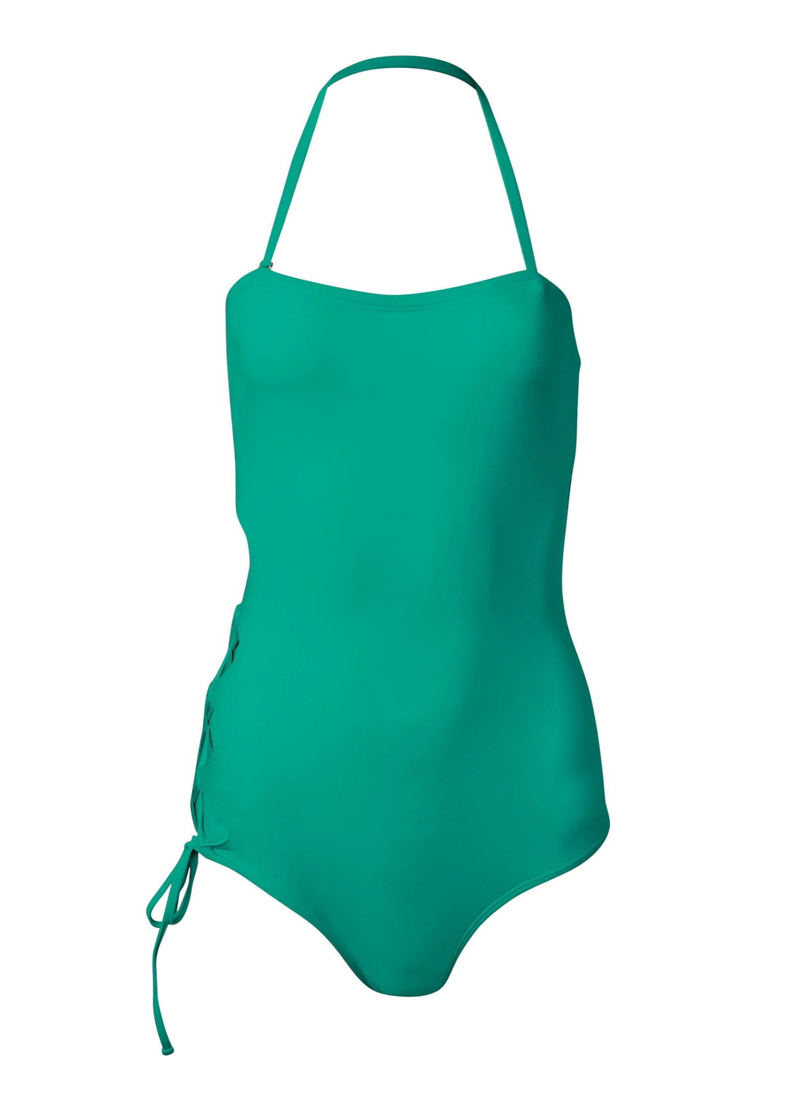 Lace-Up Strappy One-Piece - Royal Green - Image 3