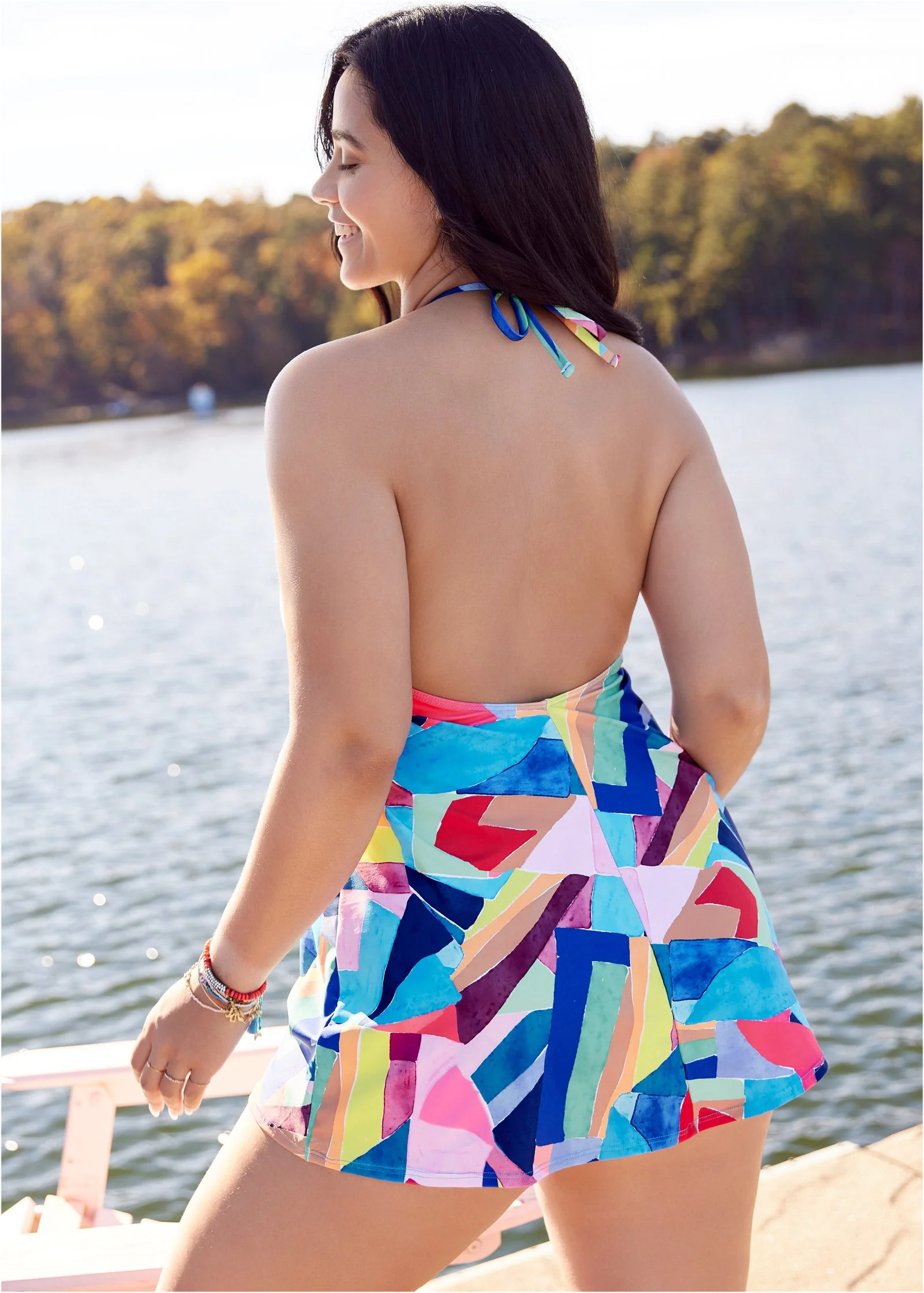 High-Neck Swim Dress - Living Art - Image 6