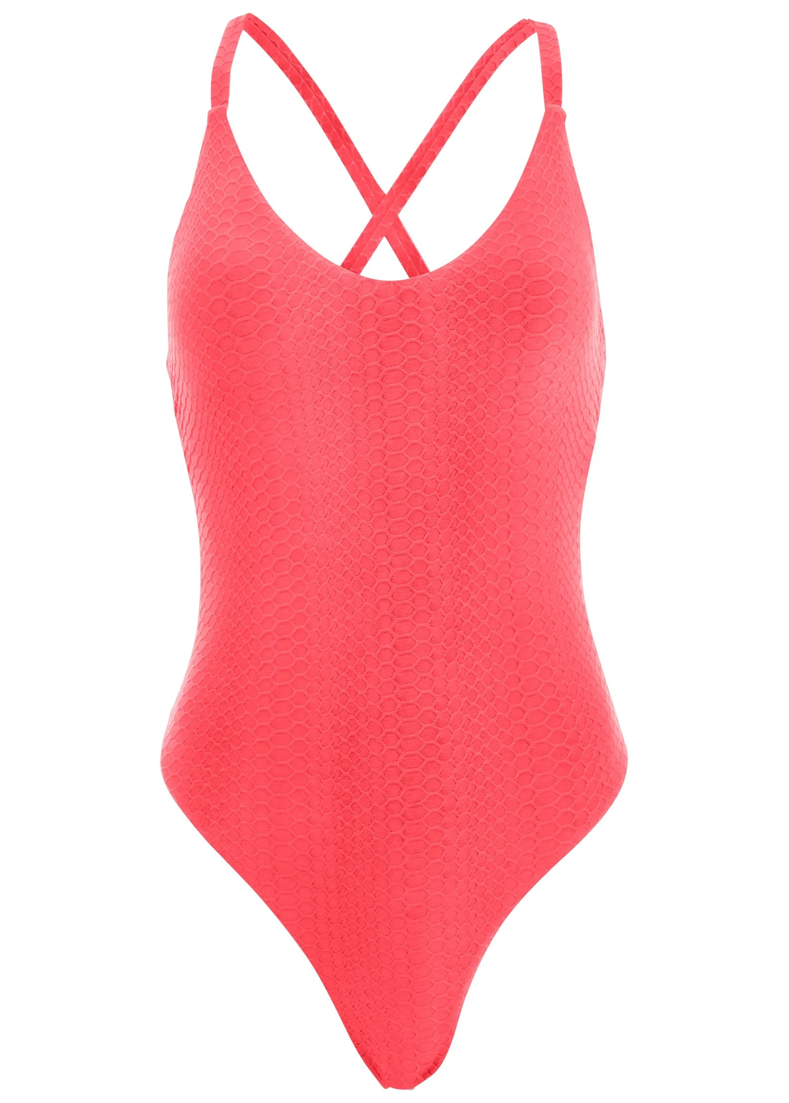 High-Leg One-Piece - Ocean Coral - Image 3
