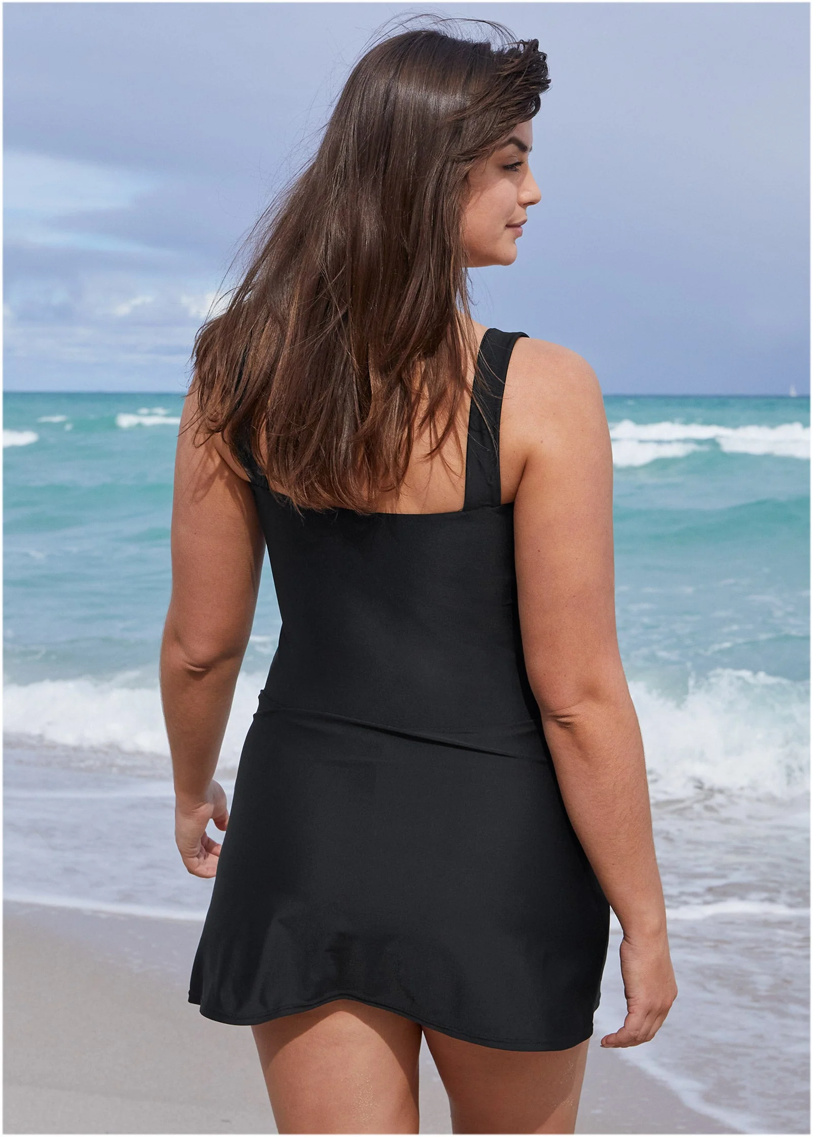 Sport Swim Dress - Jet Black - Image 6